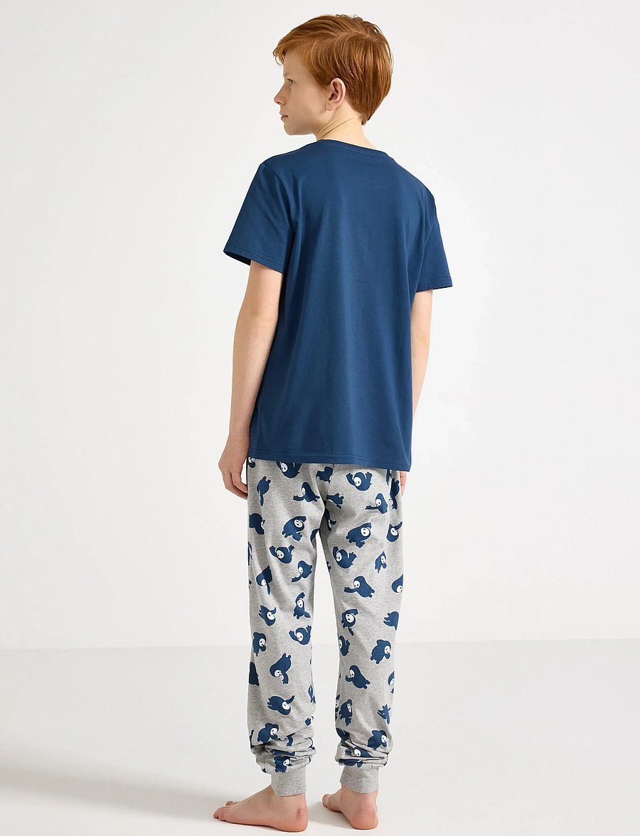 Lindex - Fall Guys pyjama set - komplekti - dk dusty blue - 4