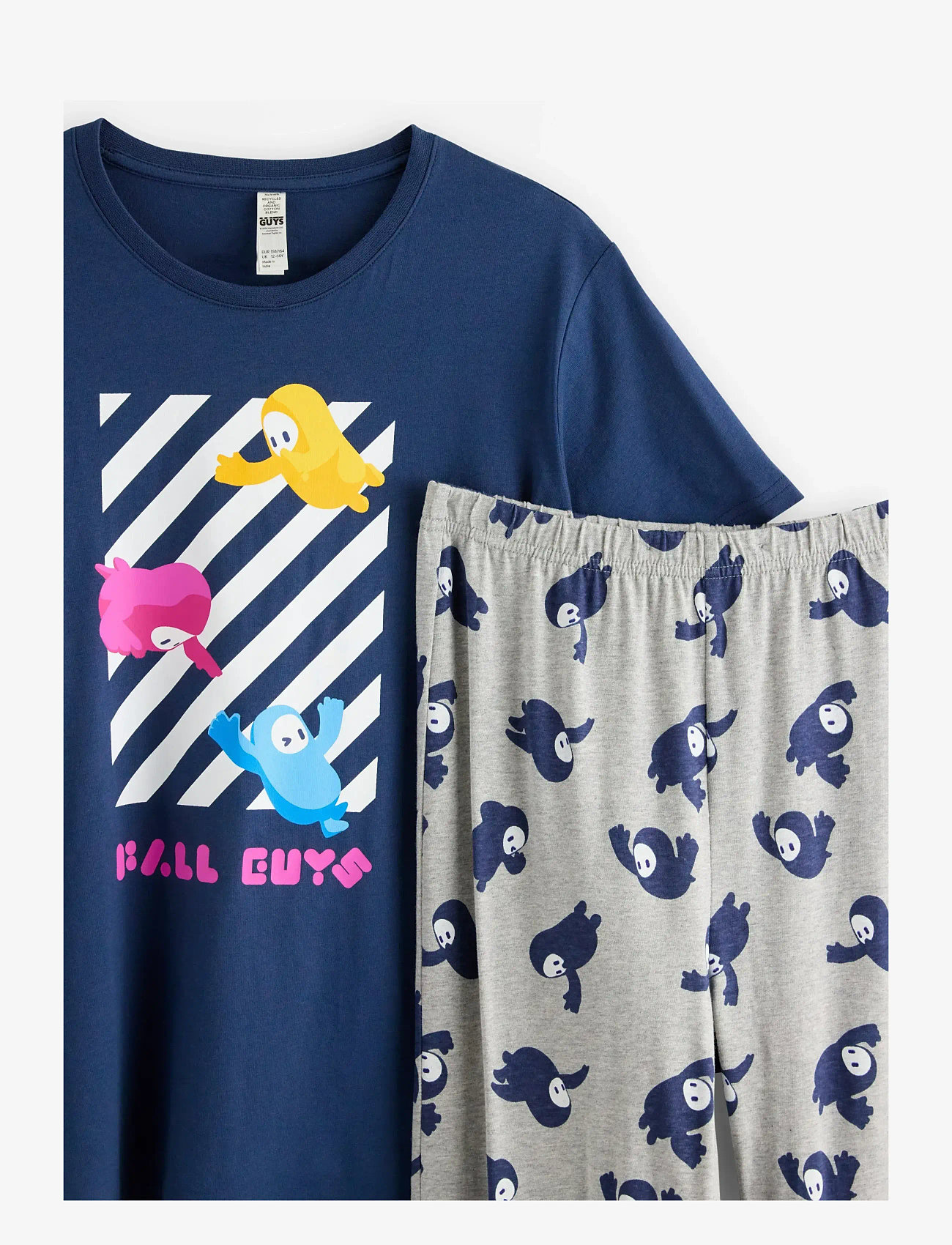 Lindex - Fall Guys pyjama set - komplektid - dk dusty blue - 3