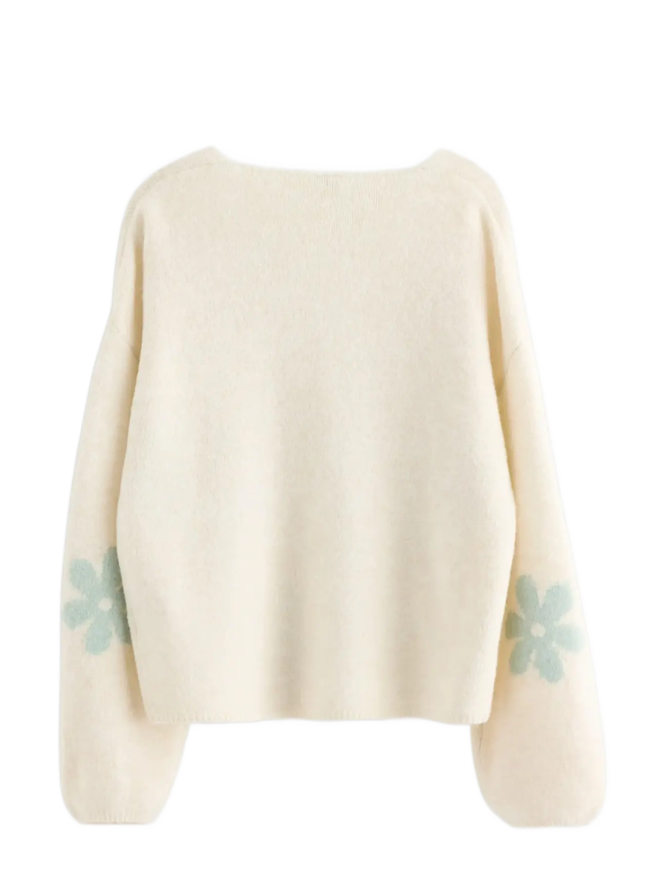 Lindex - Cardigan flower - light beige melange - 2