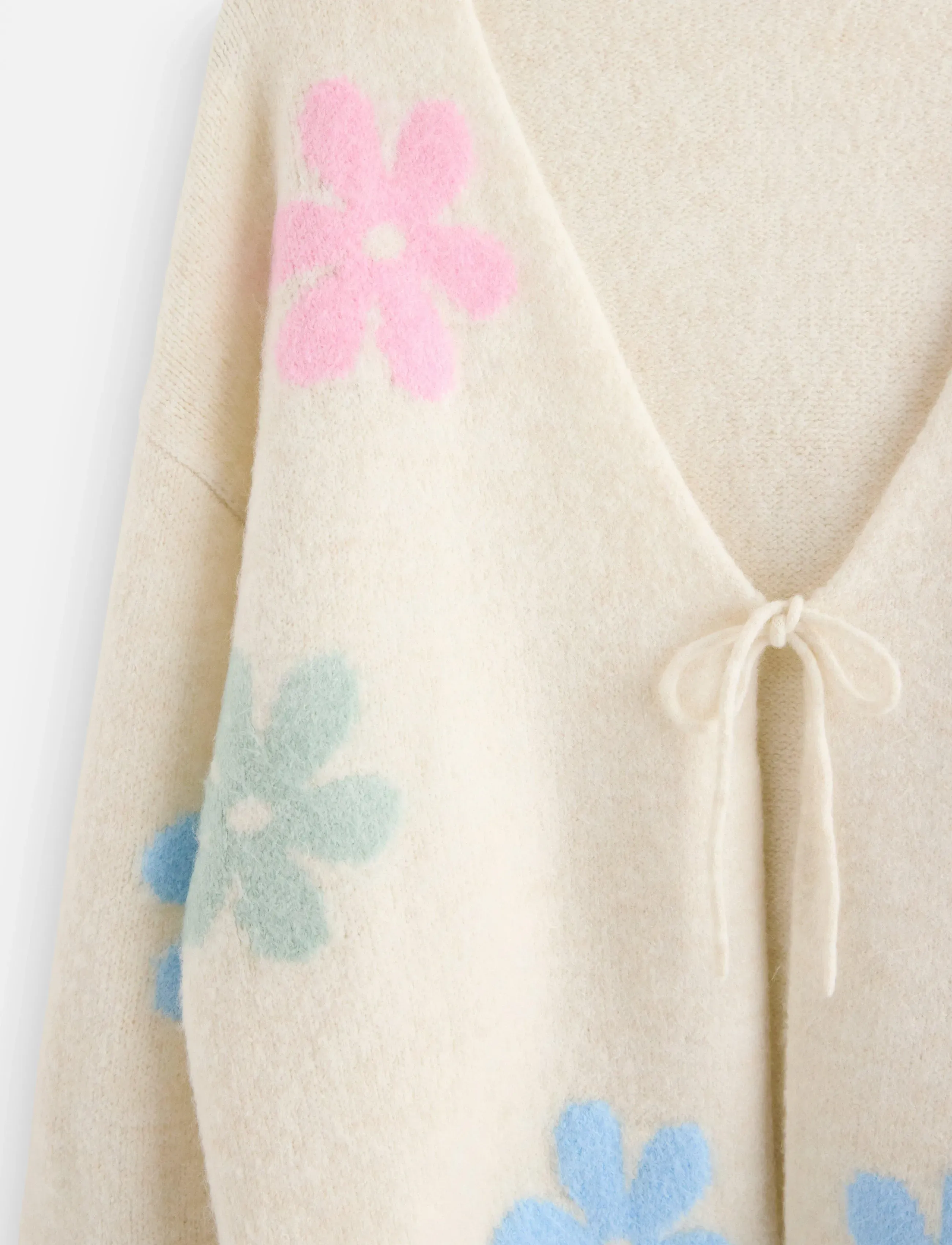 Lindex - Cardigan flower - light beige melange - 5