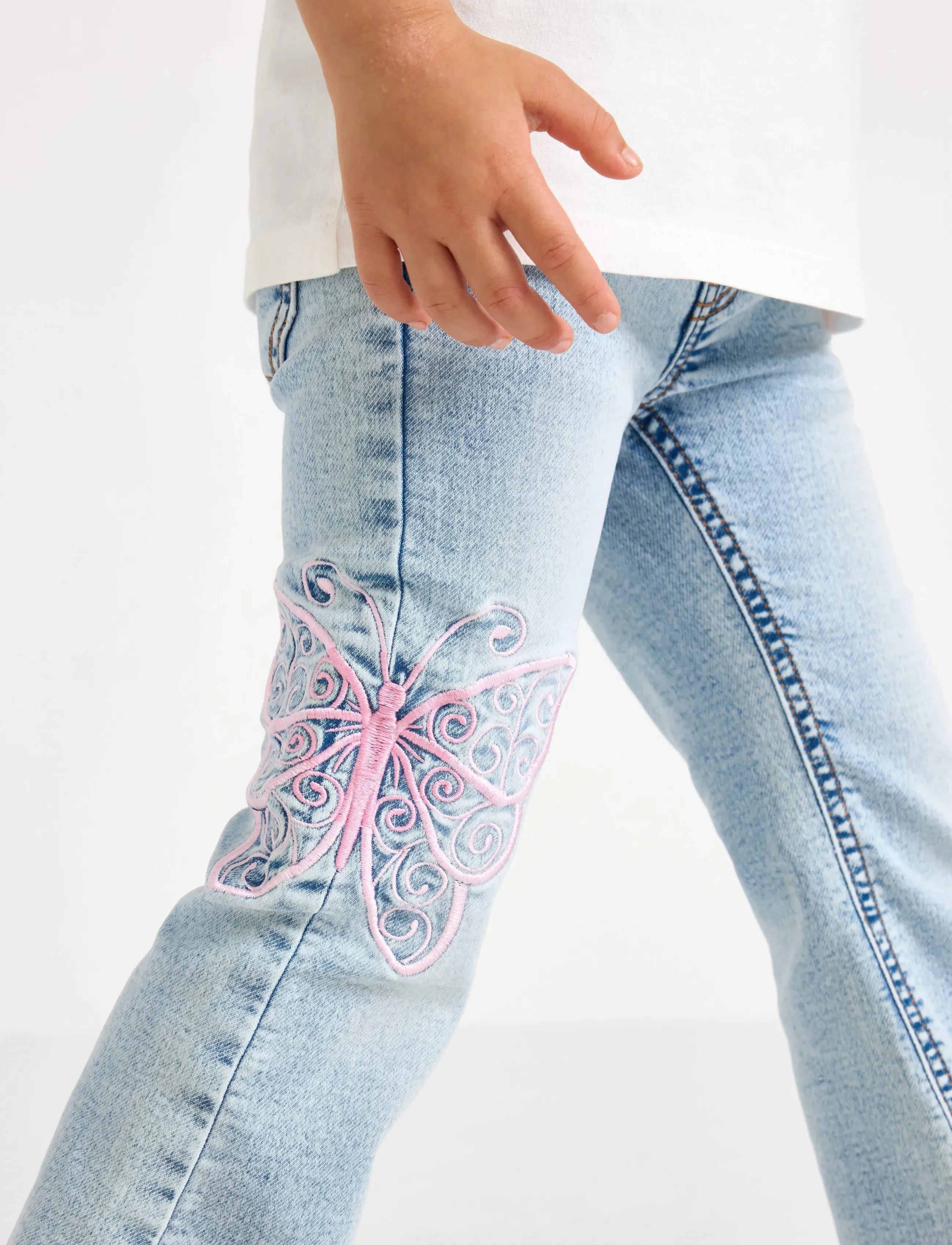 Lindex - FREJA Regular flare super stretch jeans - light denim - 4
