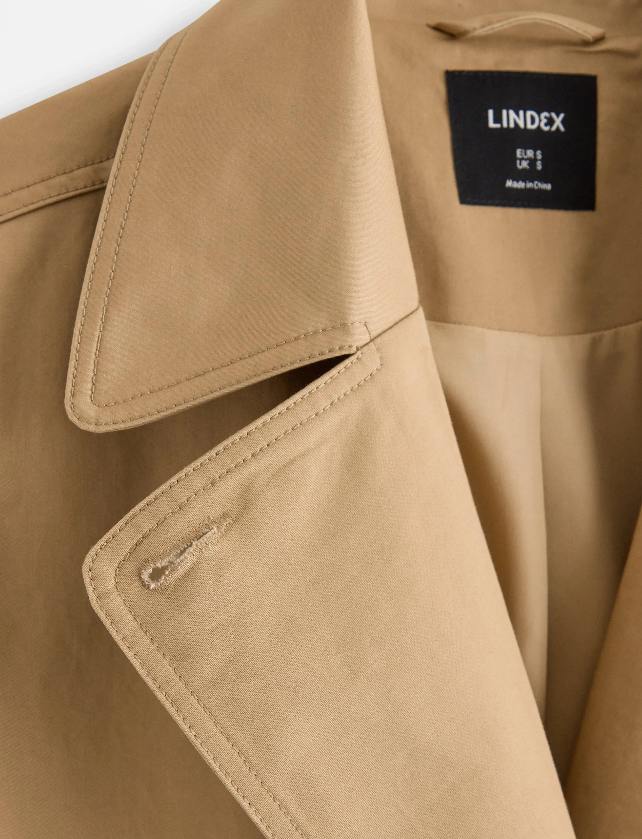 Lindex - Cropped trenchcoat - trenchcoats - beige - 5