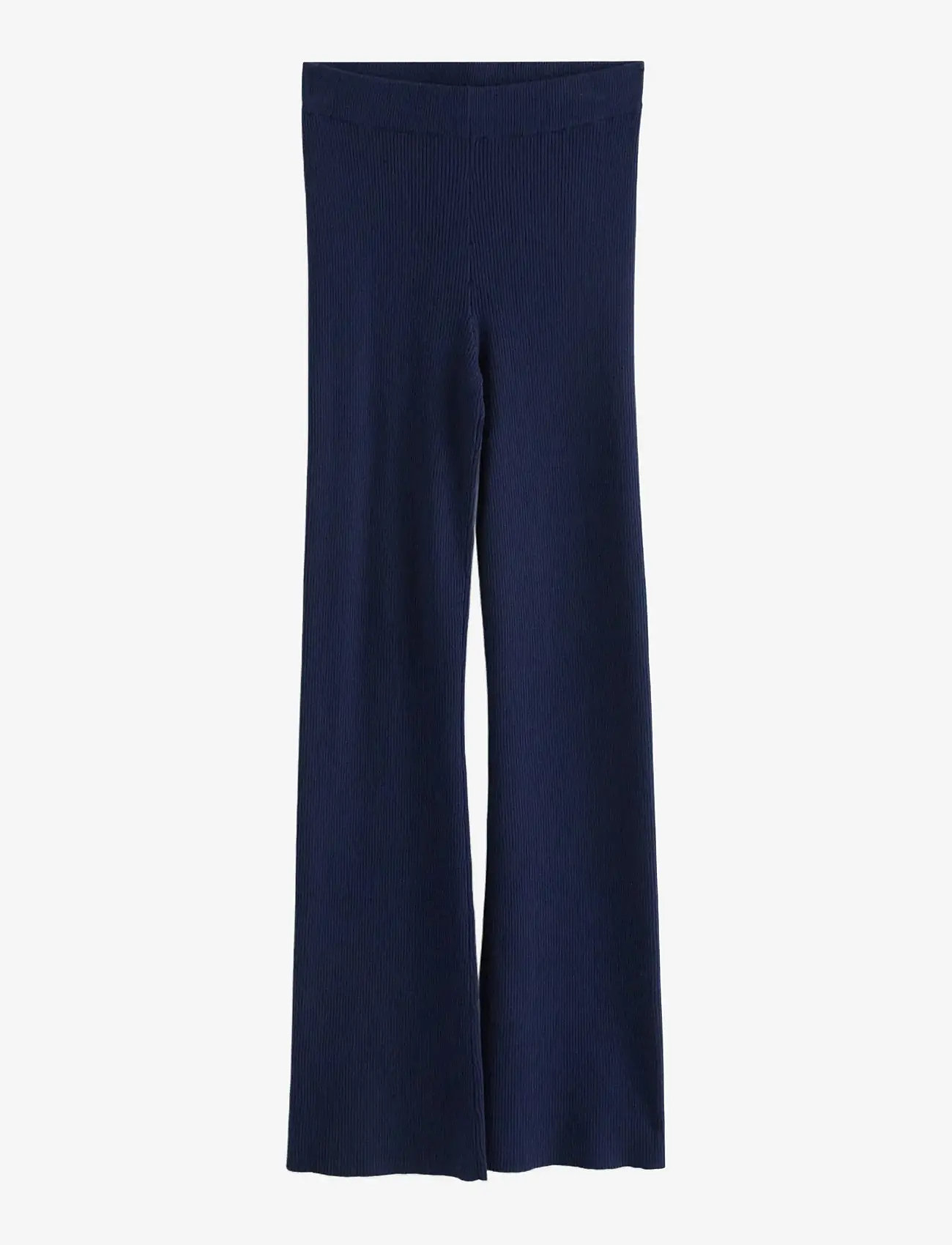 Lindex - Trousers knitted rib - byxor - dark blue - 1