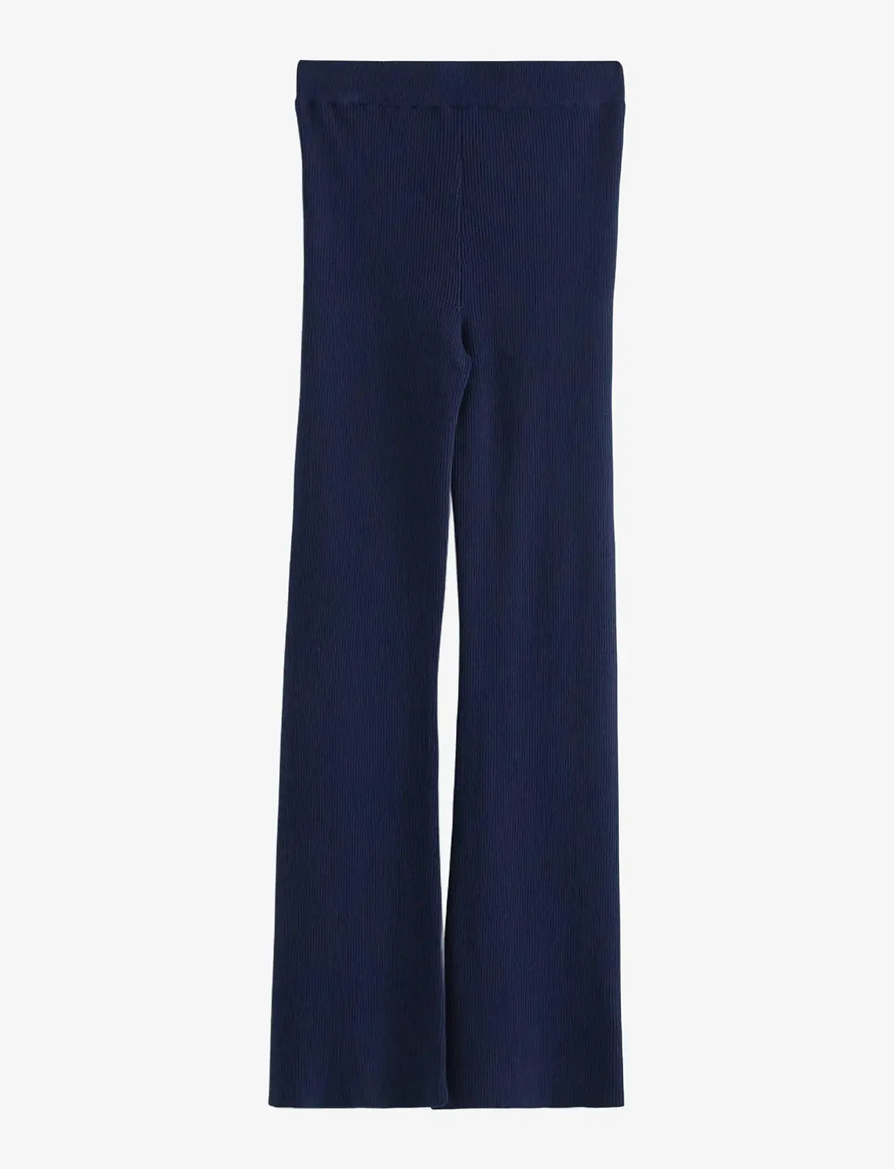 Lindex - Trousers knitted rib - byxor - dark blue - 2