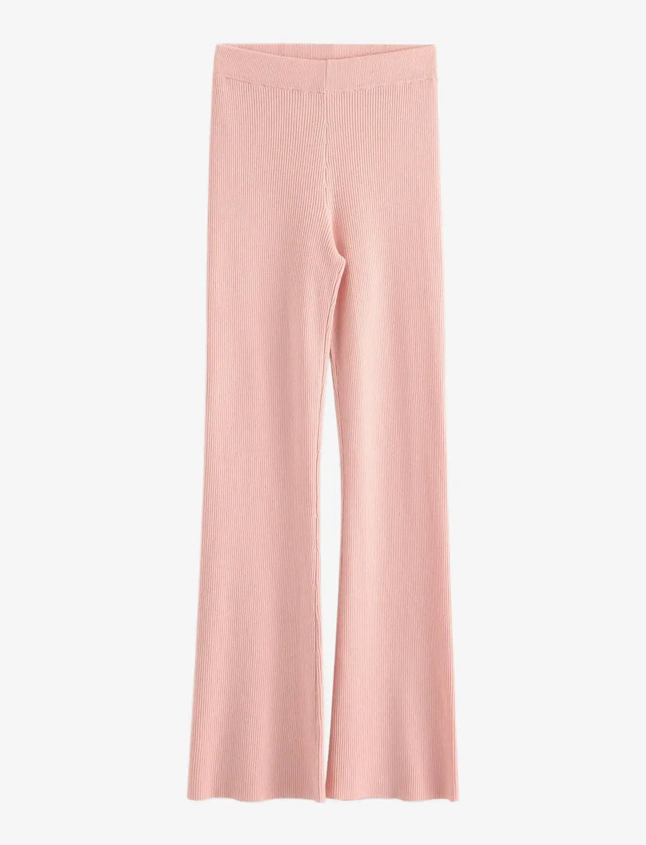 Lindex - Trousers knitted rib - bukser - light dusty pink - 1
