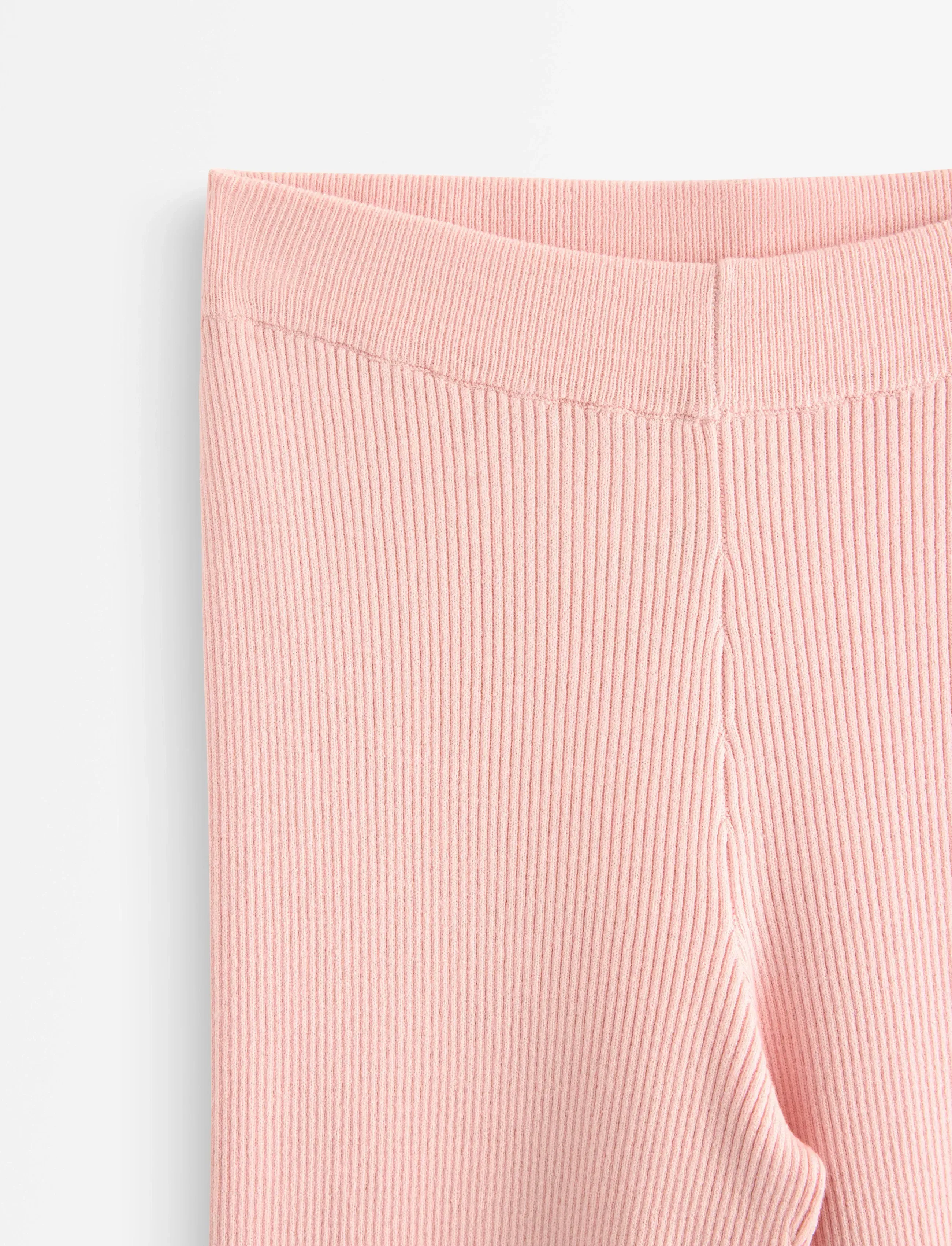 Lindex - Trousers knitted rib - trousers - light dusty pink - 5