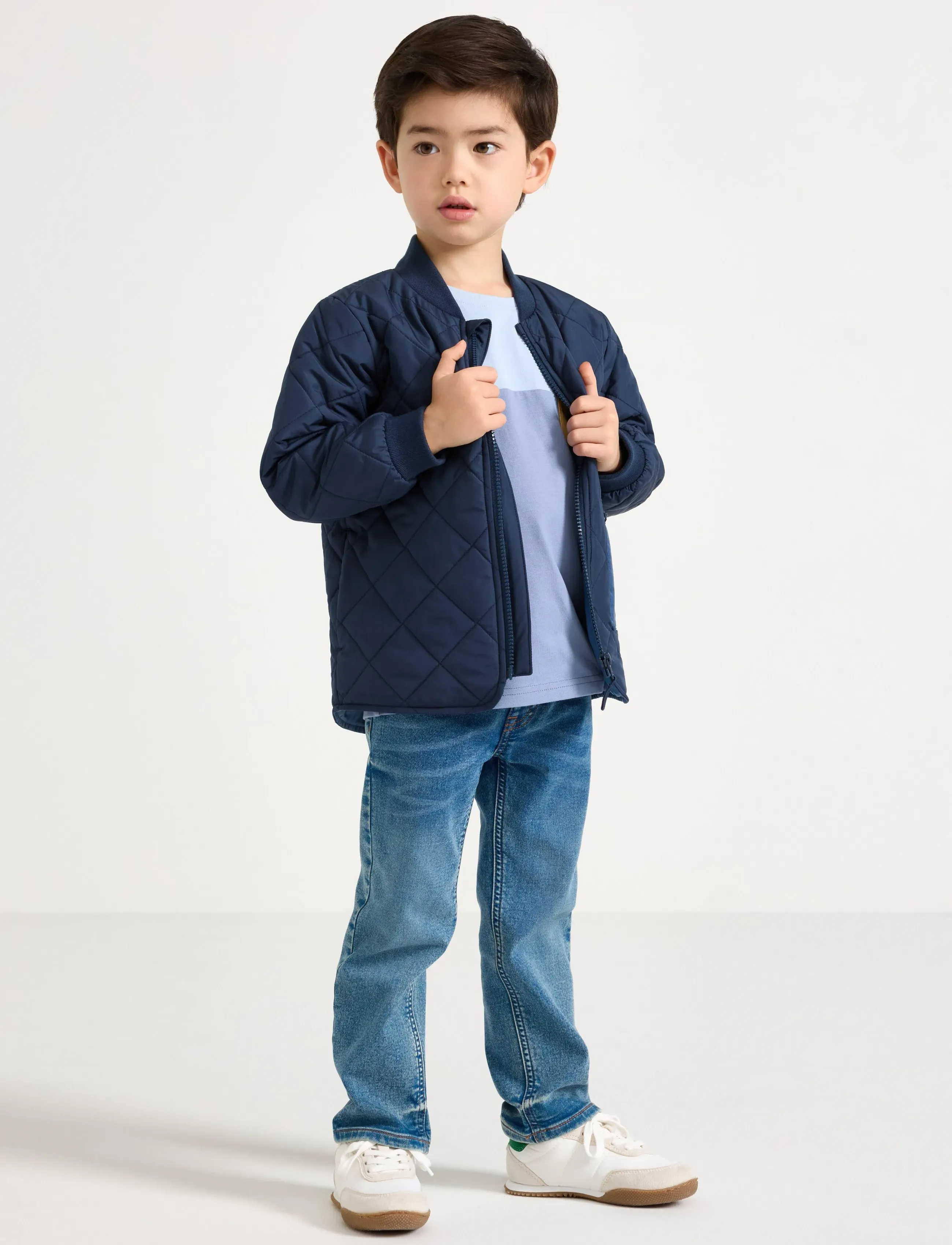 Lindex Jacket Bomber Quilted, 104, Jackets & Coats, Blau - Quilted Jackets, Kinder