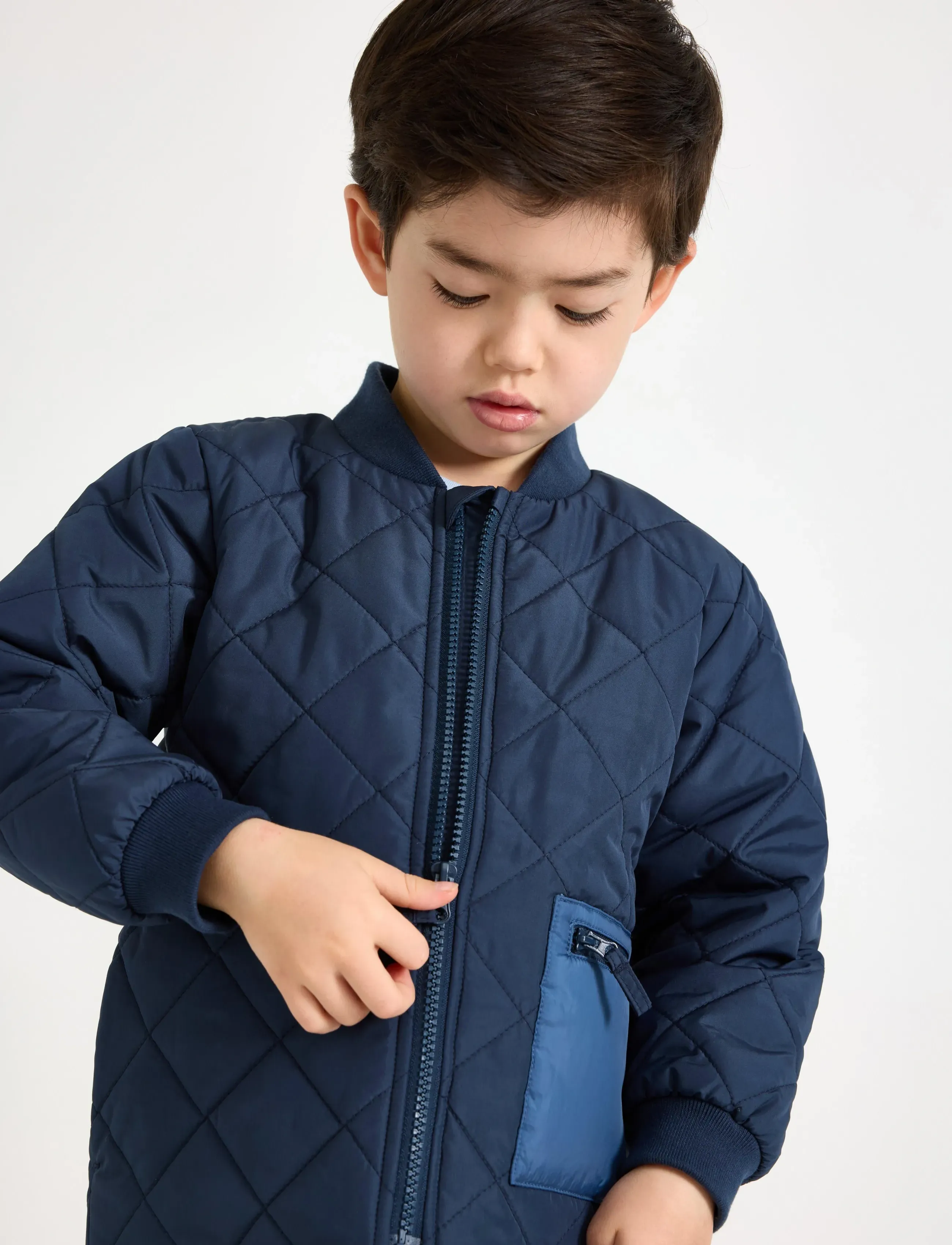 Lindex - Jacket bomber quilted - quiltede jakker - dark blue - 4