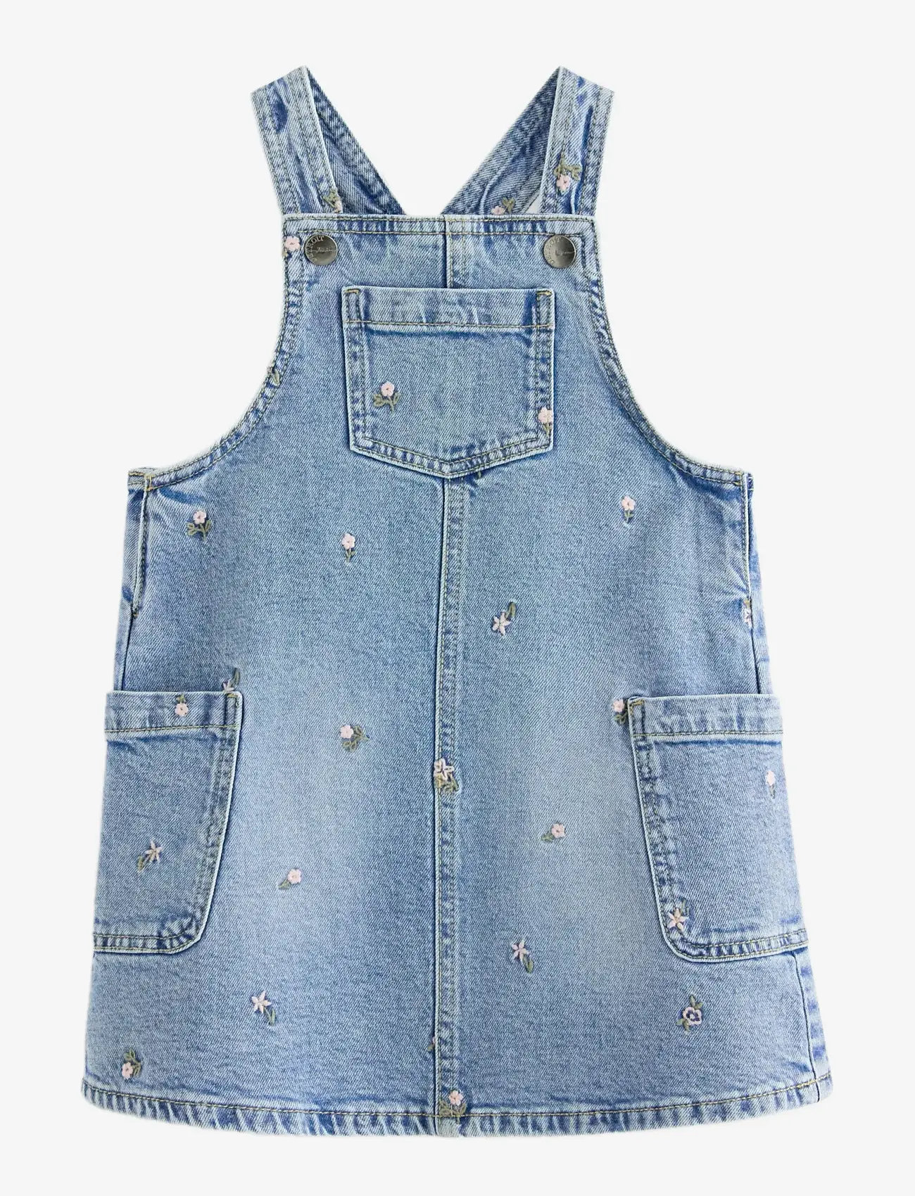 Lindex - Dungaree dress in denim - hängselklänningar - light denim - 1