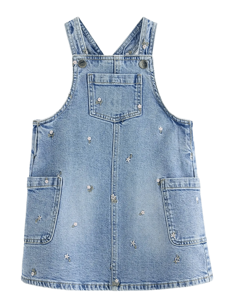 Lindex - Dungaree dress in denim - hängselklänningar - light denim - 1