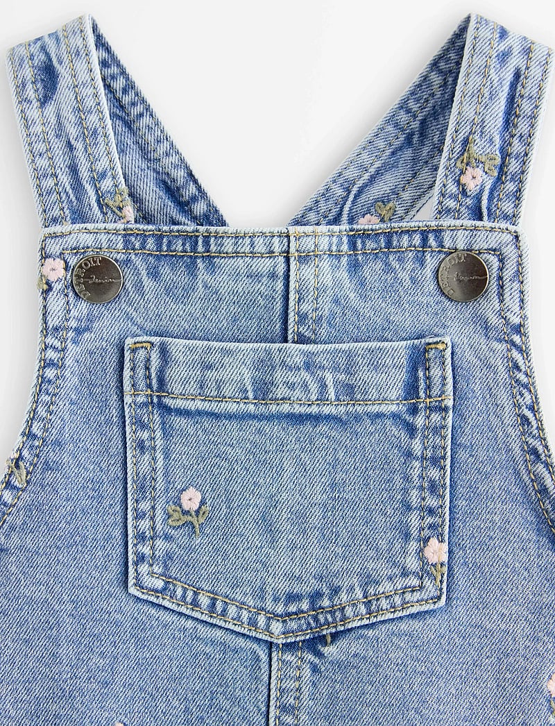 Lindex - Dungaree dress in denim - hängselklänningar - light denim - 5