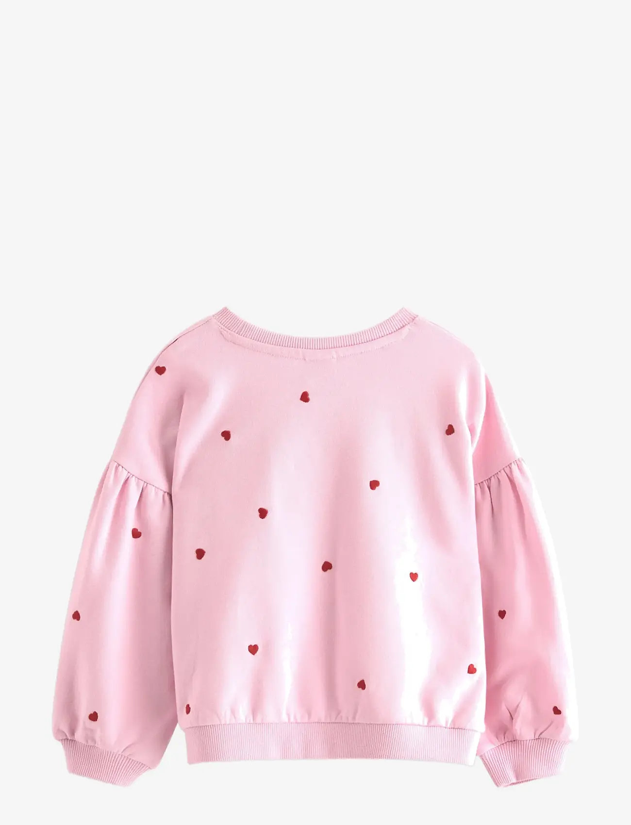 Lindex - Sweater cropped embroidery hea - sweatshirts - light pink - 2