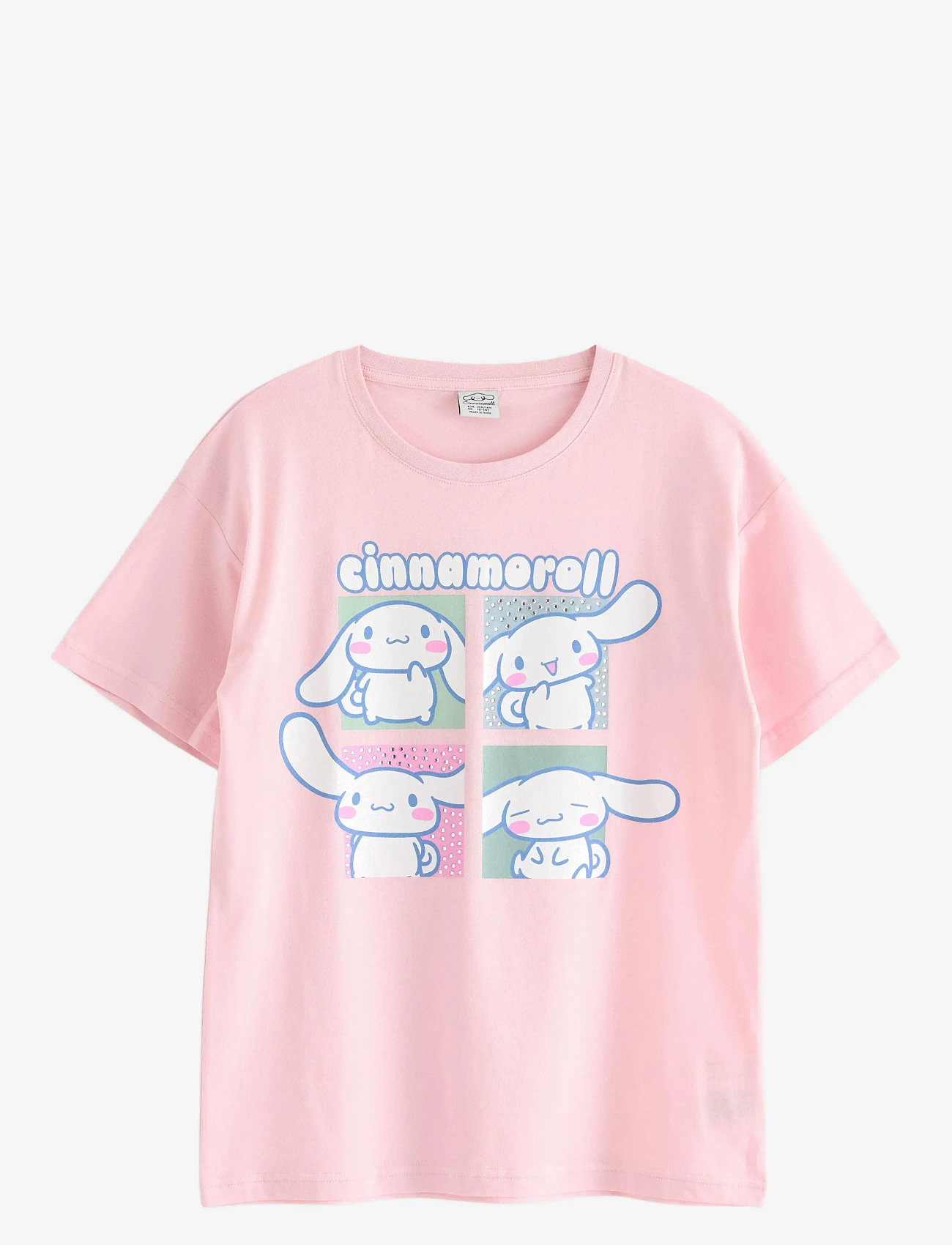 Lindex - T shirt regular dropped should - kortermede t-skjorter - light pink - 1