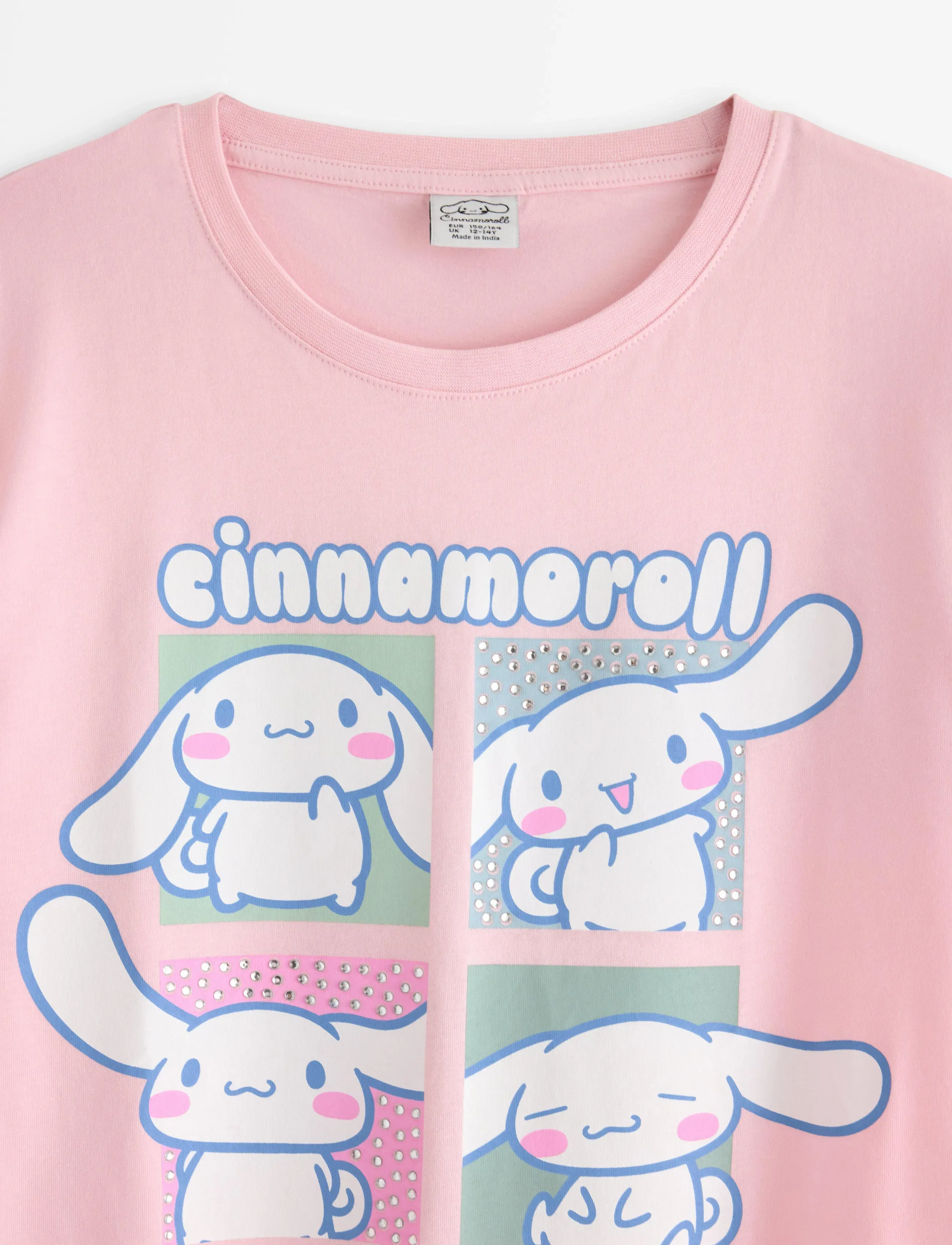 Lindex - T shirt regular dropped should - kurzärmelige - light pink - 5