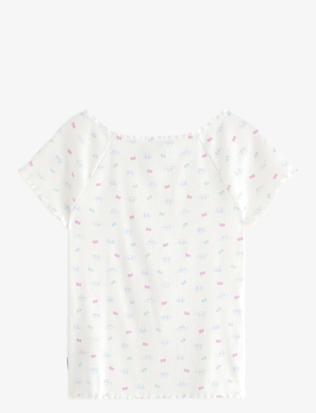 Lindex - Top rib cinnamoroll - lühikeste varrukatega t-särgid - light dusty white - 2