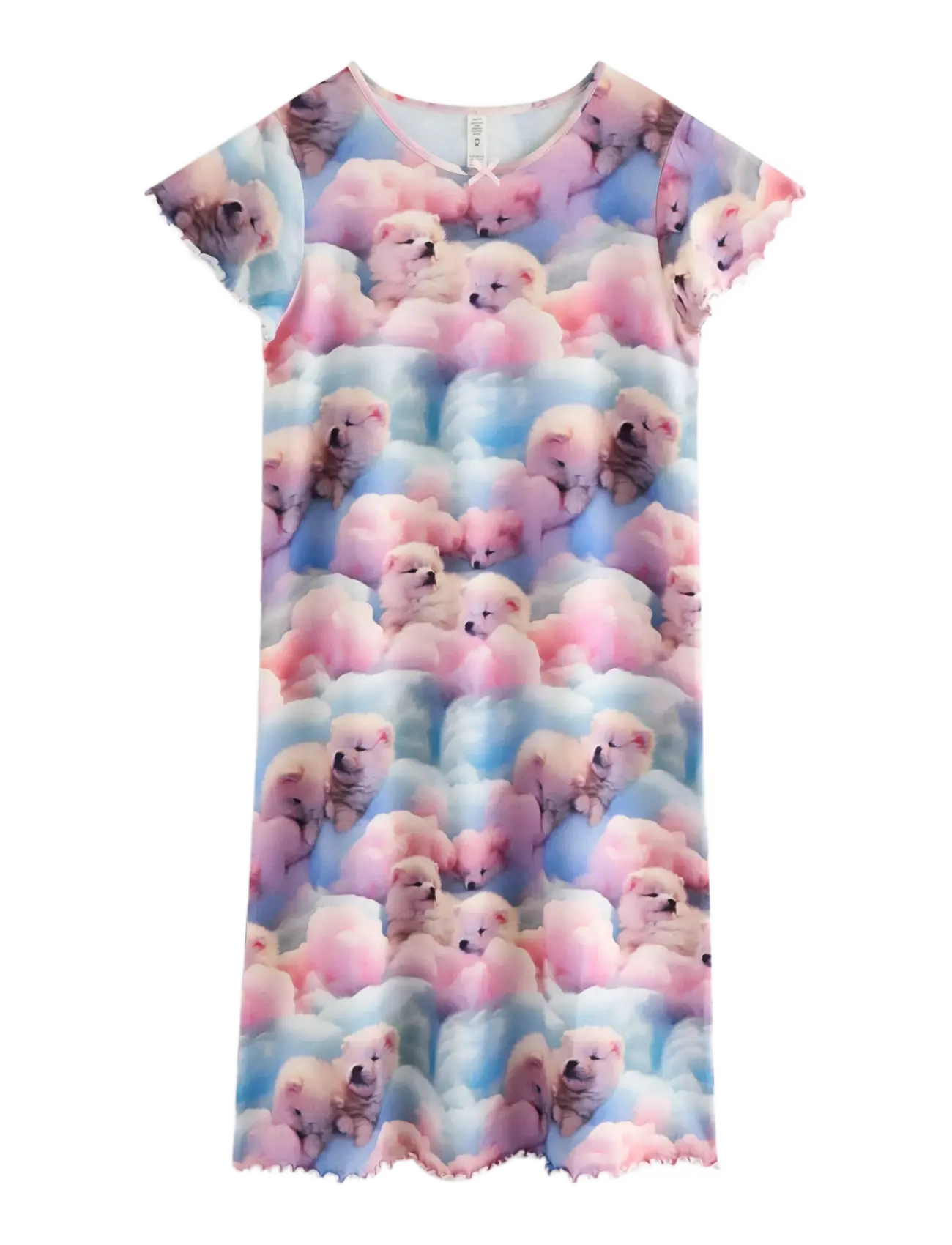 Lindex Nightdress aop clouds and dogs - Pidžaamad - LIGHT PINK / multi