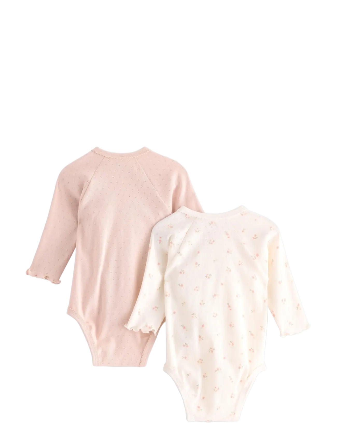 Lindex - 2-pack wrap bodysuits in pointelle - shop by age - light pink - 1