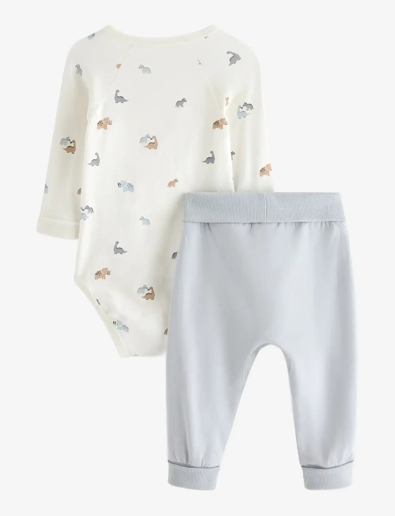 Lindex - Set 2 pcs wrap body trousers - sets mit body - light dusty blue - 1