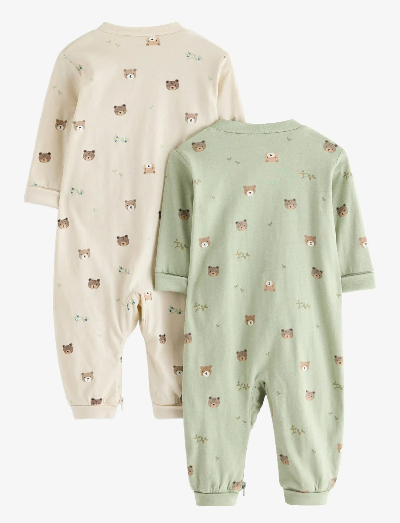 Lindex - Pyjamas aop 2 pack - magamiskombinesoonid - dusty green - 1