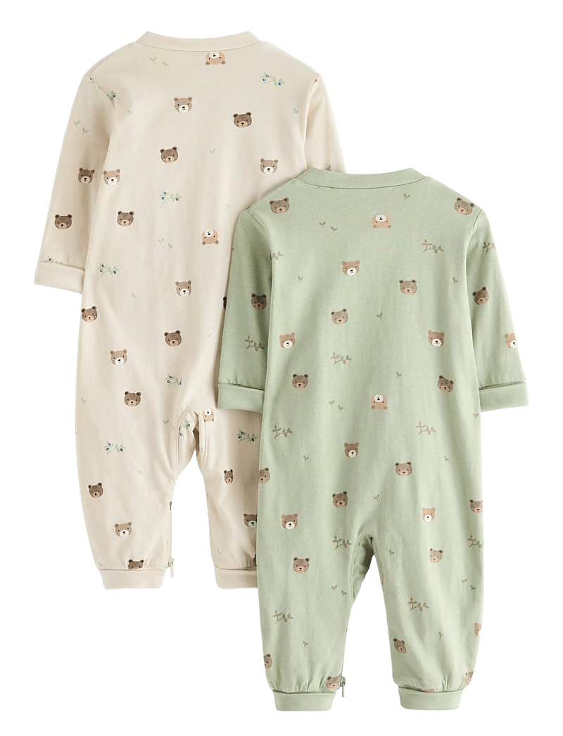 Lindex - Pyjamas aop 2 pack - magamiskombinesoonid - dusty green - 1