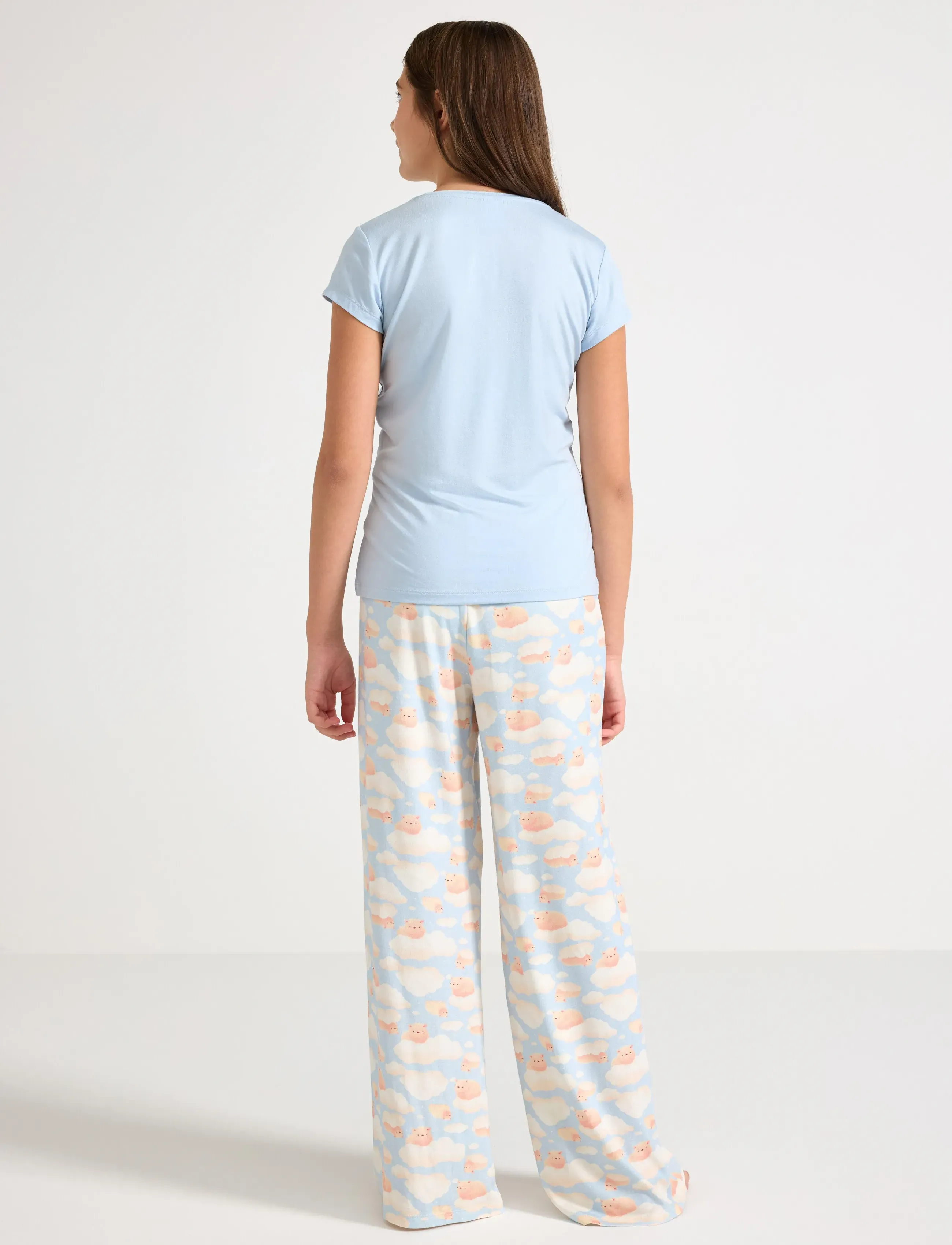 Lindex - Pyjama set capybara print - light blue - 3
