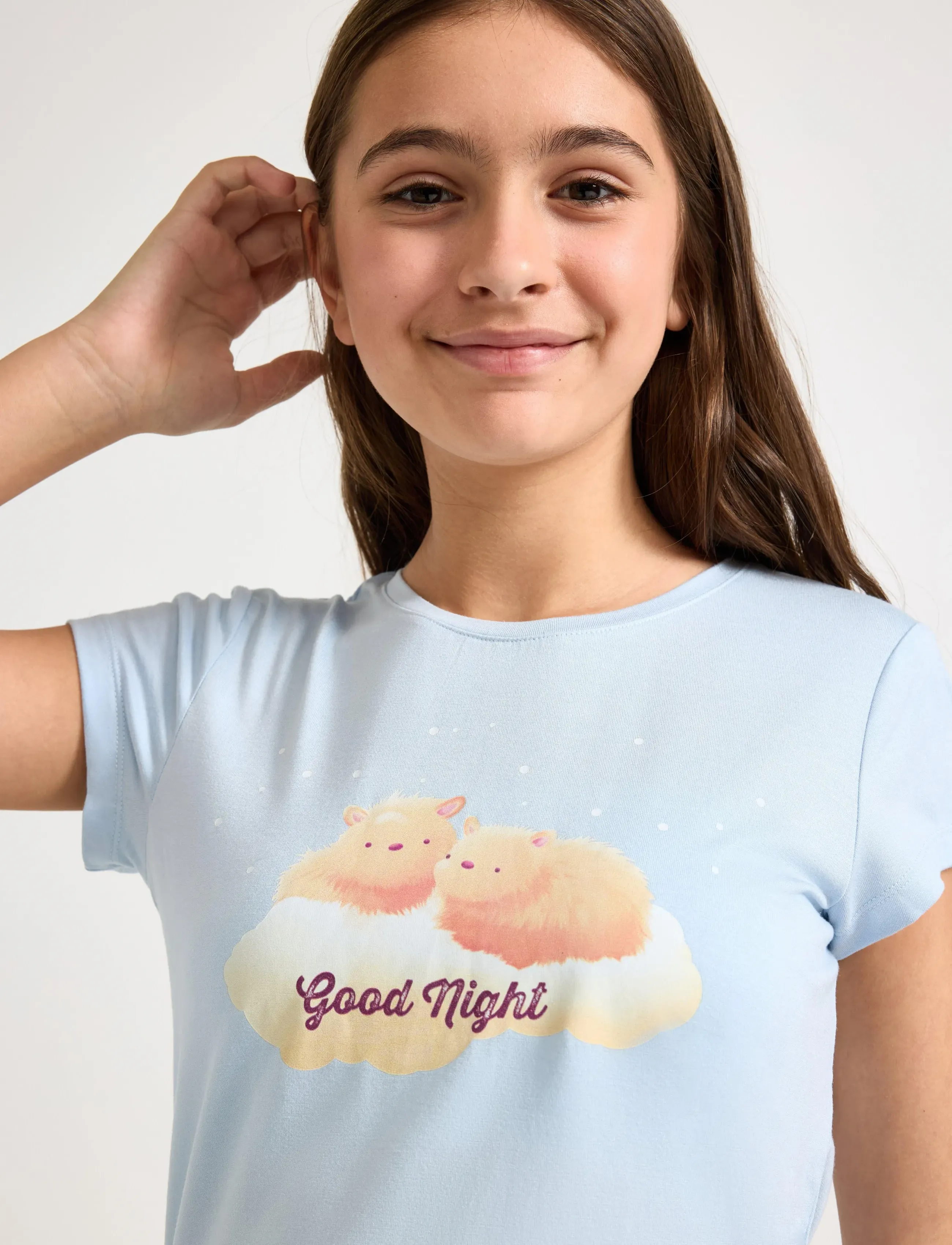 Lindex - Pyjama set capybara print - light blue - 4