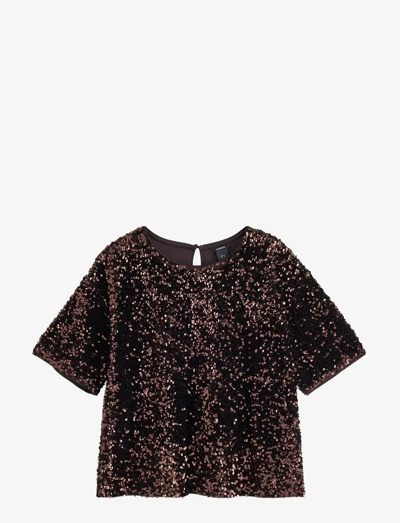 Lindex - Topp i sammet med paljetter - laveste priser - brown - 1