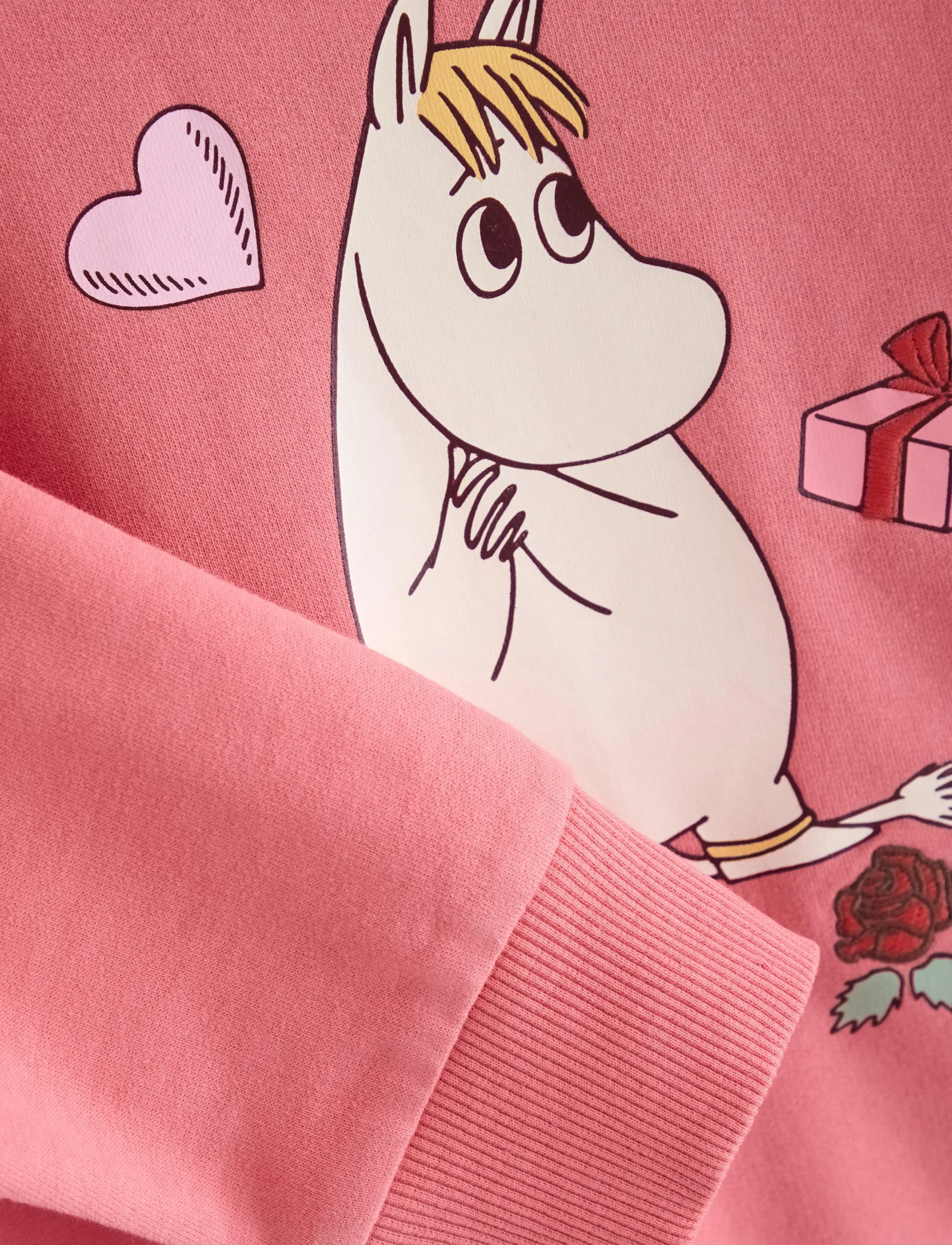 Lindex - Sweatshirt Moomin - dressipluusid - light dusty pink - 5