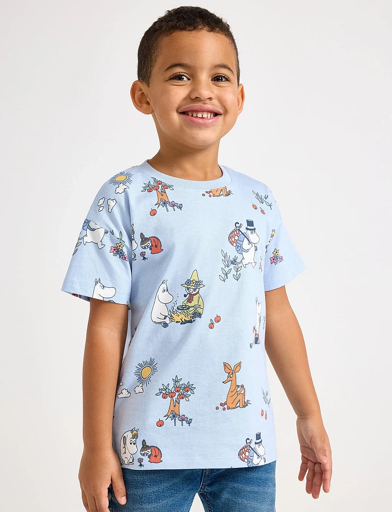 Lindex - Moomin t-shirt - kurzärmelige - light blue - 0