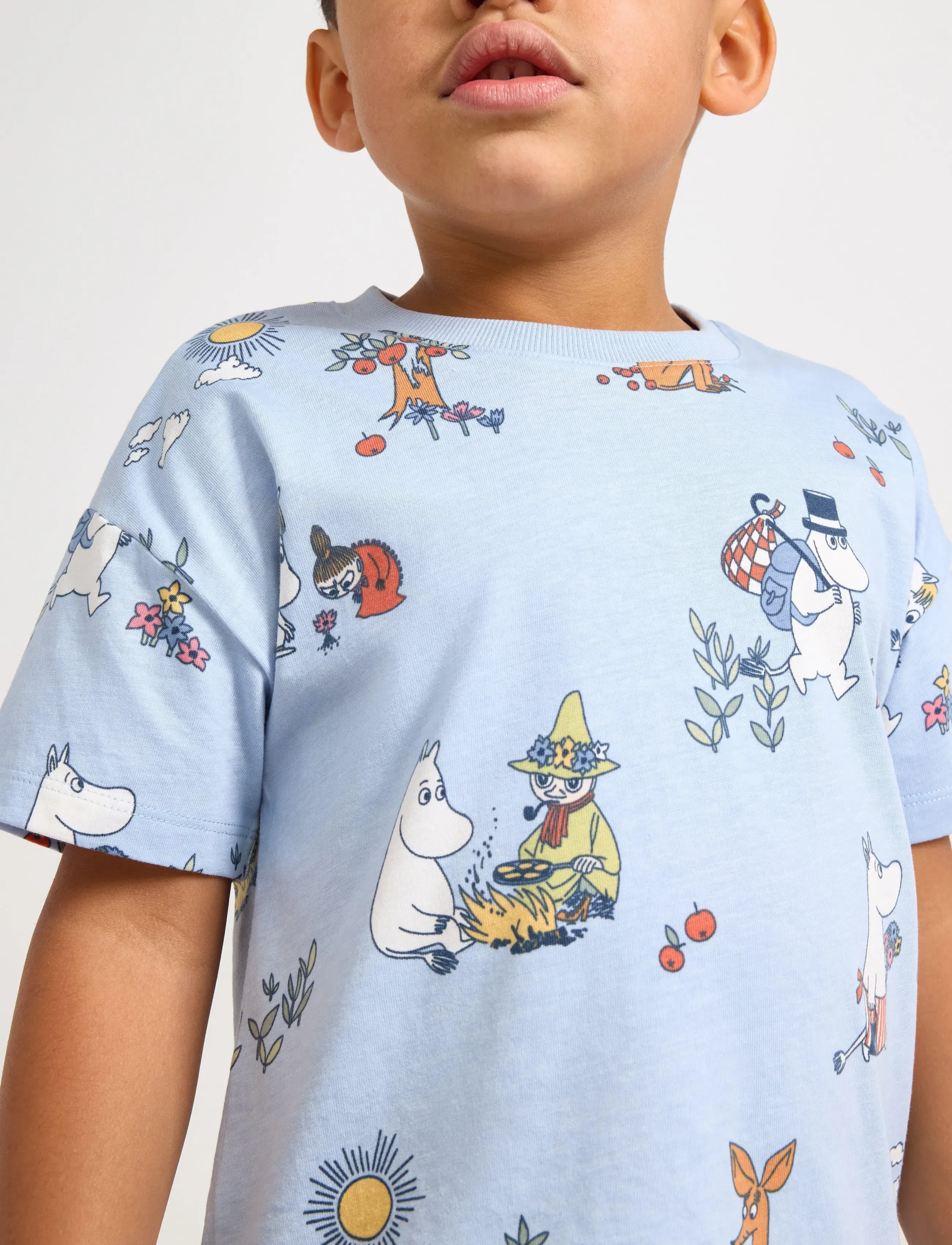 Lindex - Top SS Moomin - light blue - 4