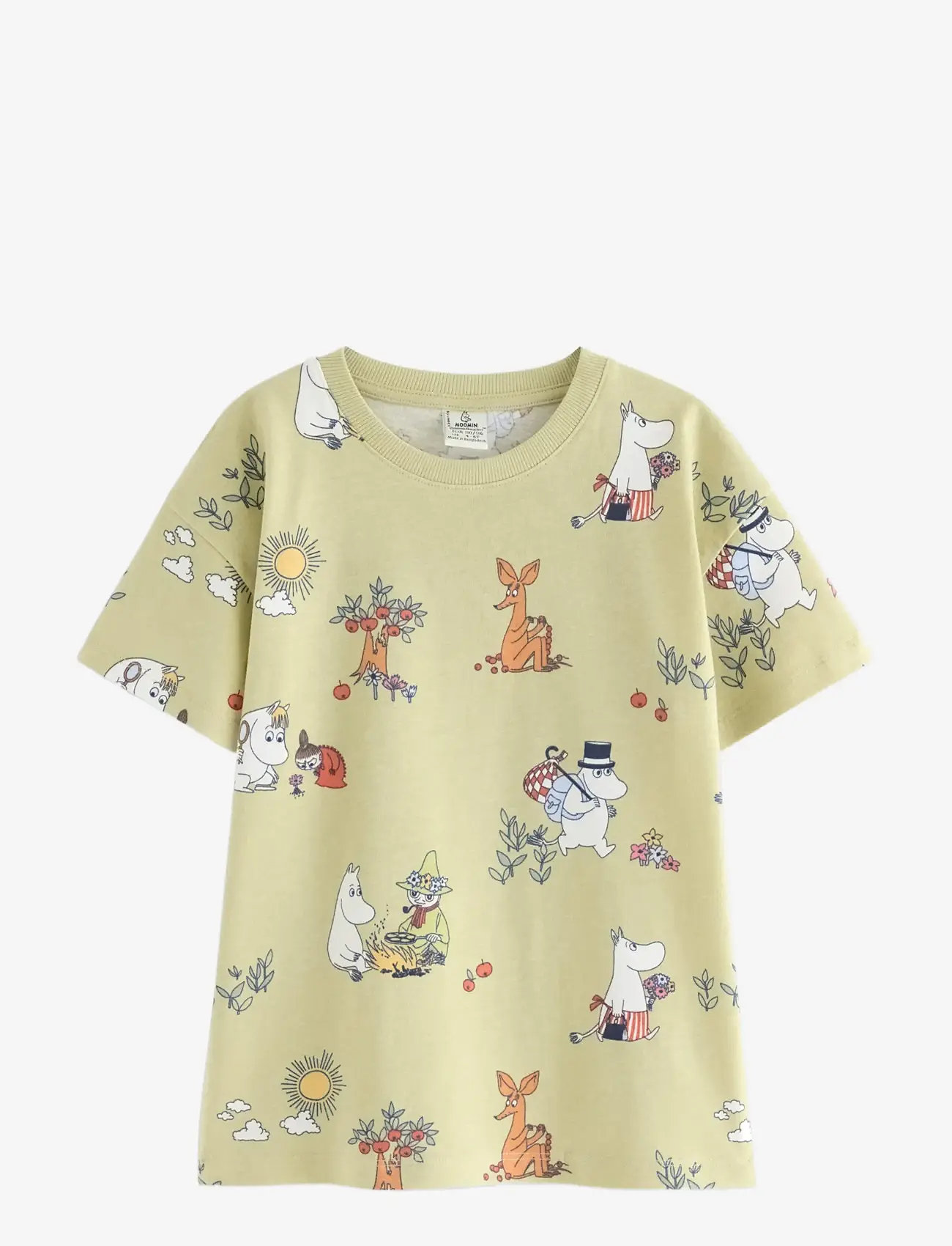 Lindex - Moomin t-shirt - short-sleeved t-shirts - light dusty green - 1