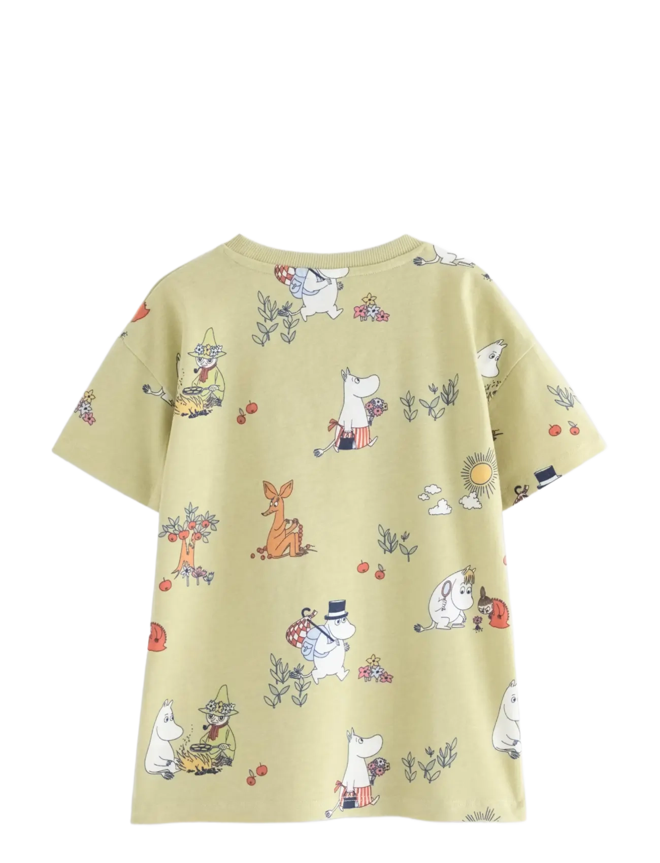 Lindex - Top SS Moomin - light dusty green - 2