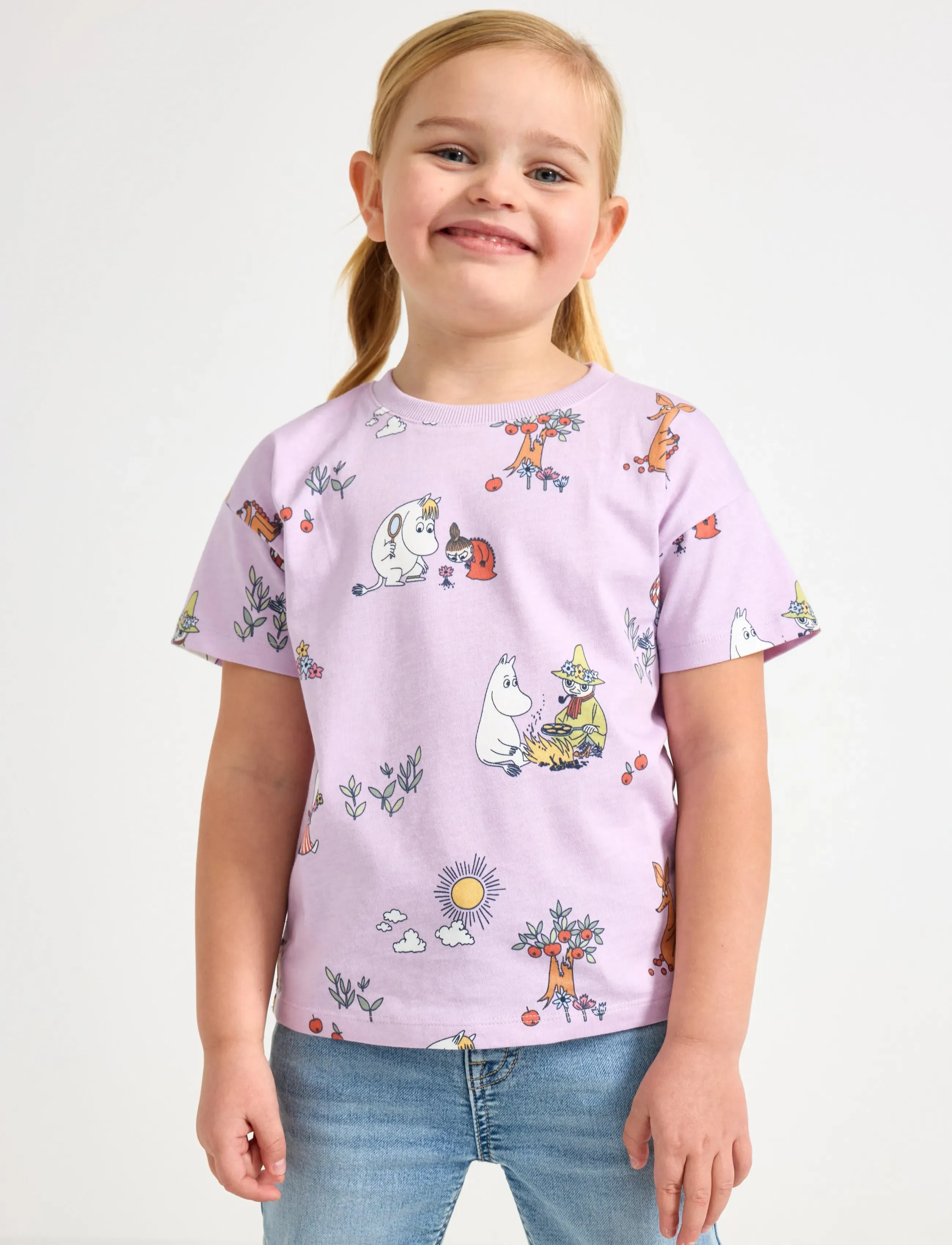 Lindex Moomin t-shirt - Lyhythihaiset t-paidat - LIGHT LILAC / purple