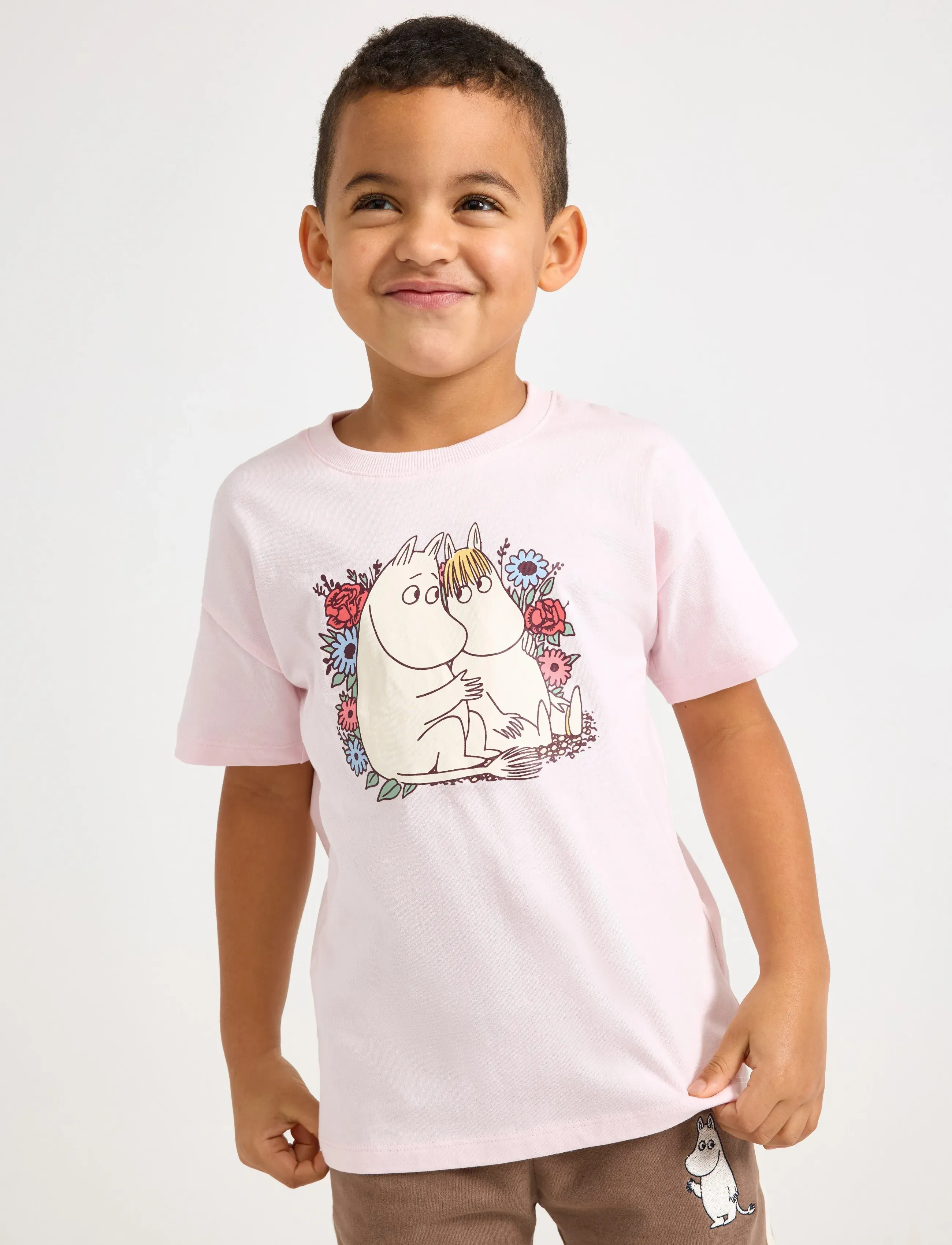 Lindex Moomin t-shirt - Lyhythihaiset t-paidat - LIGHT PINK / pink/rose