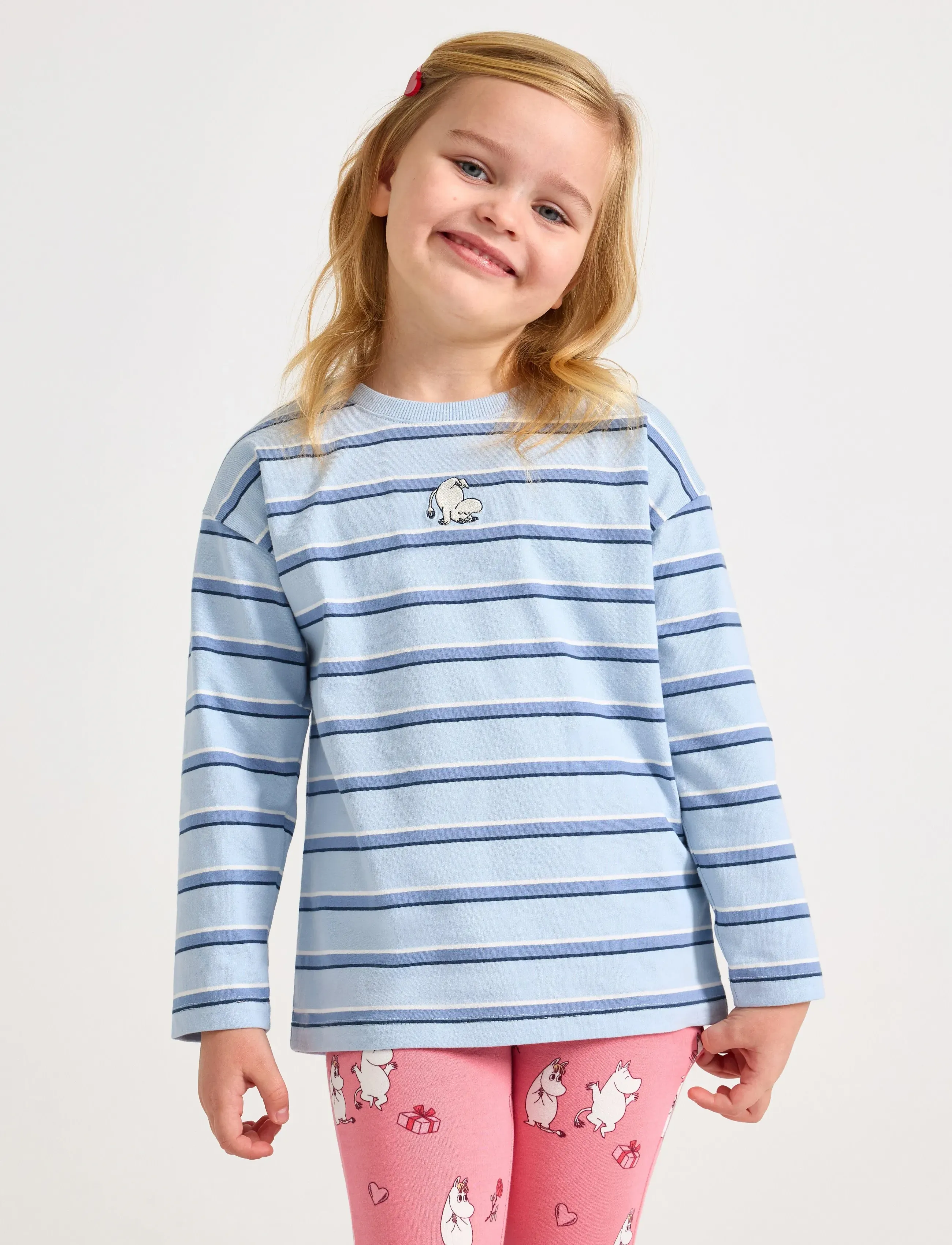 Lindex Top LS Moomin Stripe - Oberteile & T-Shirts - LIGHT BLUE / blue