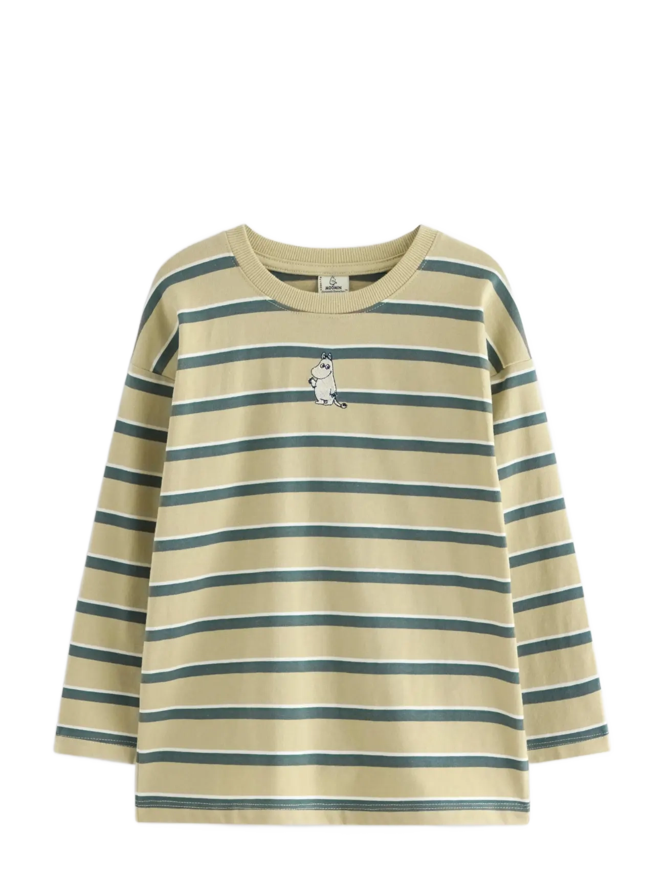 Lindex Top LS Moomin Stripe - Lindex - LIGHT DUSTY GREEN / green