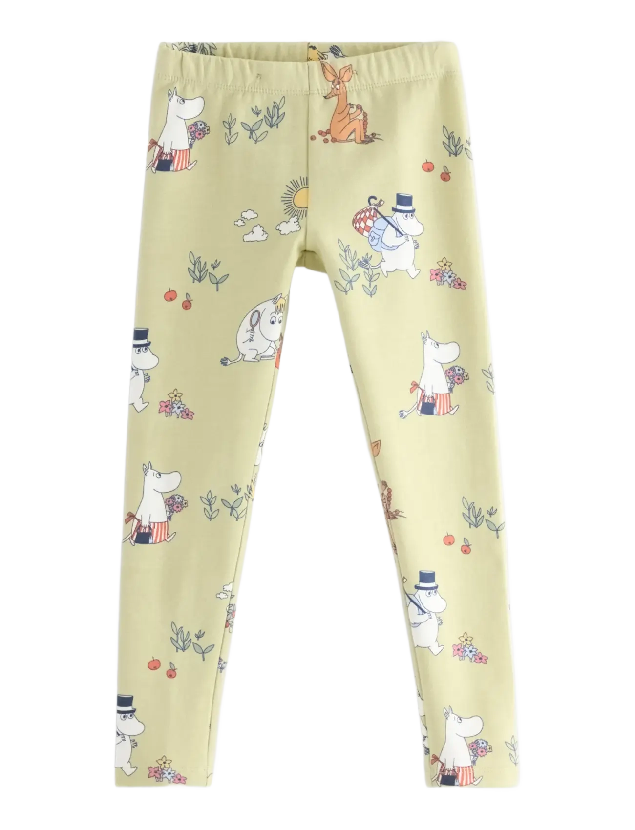 Lindex Leggings Moomin - Underdele - LIGHT DUSTY GREEN / green