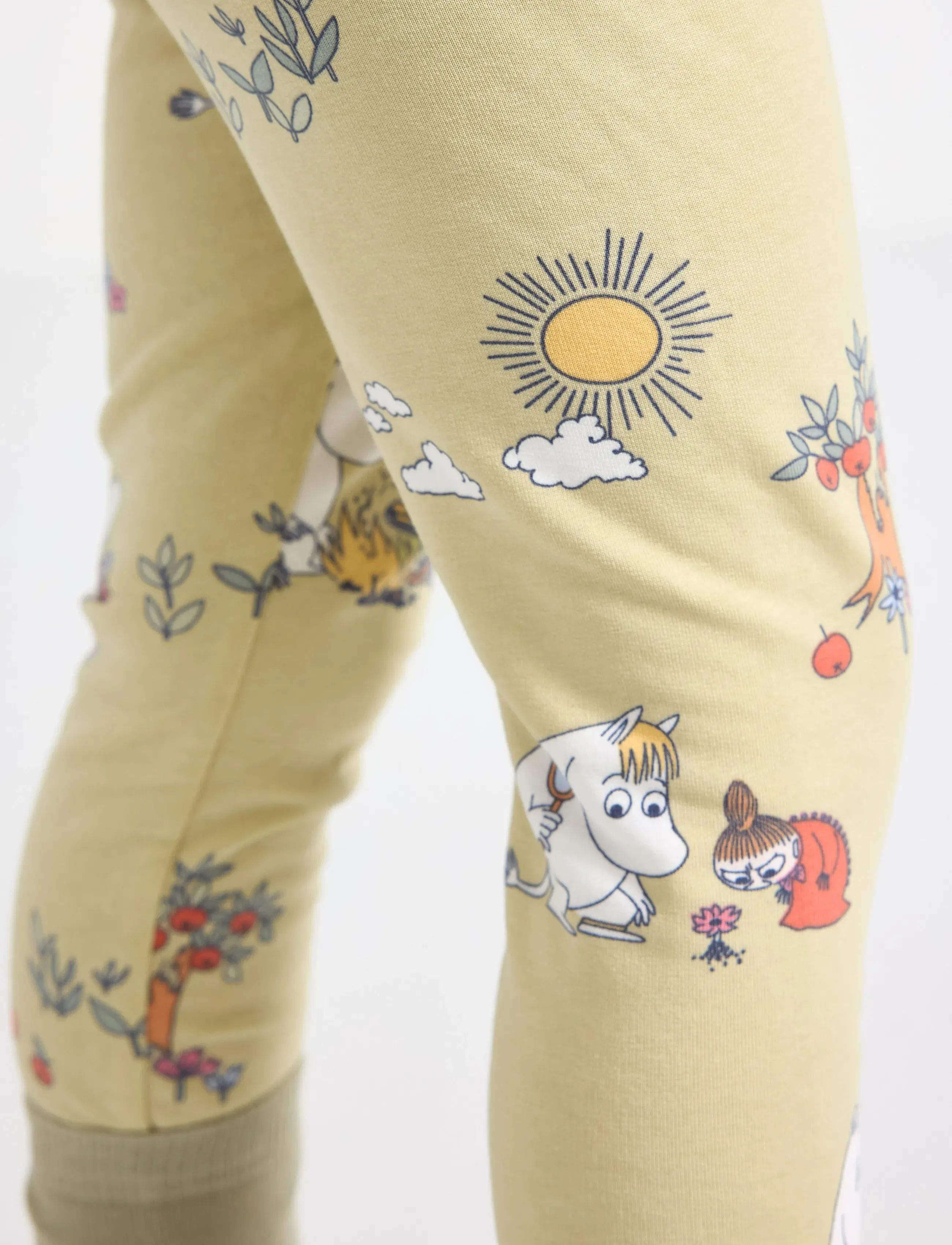 Lindex - Leggings Moomin - retuusid - light dusty green - 4