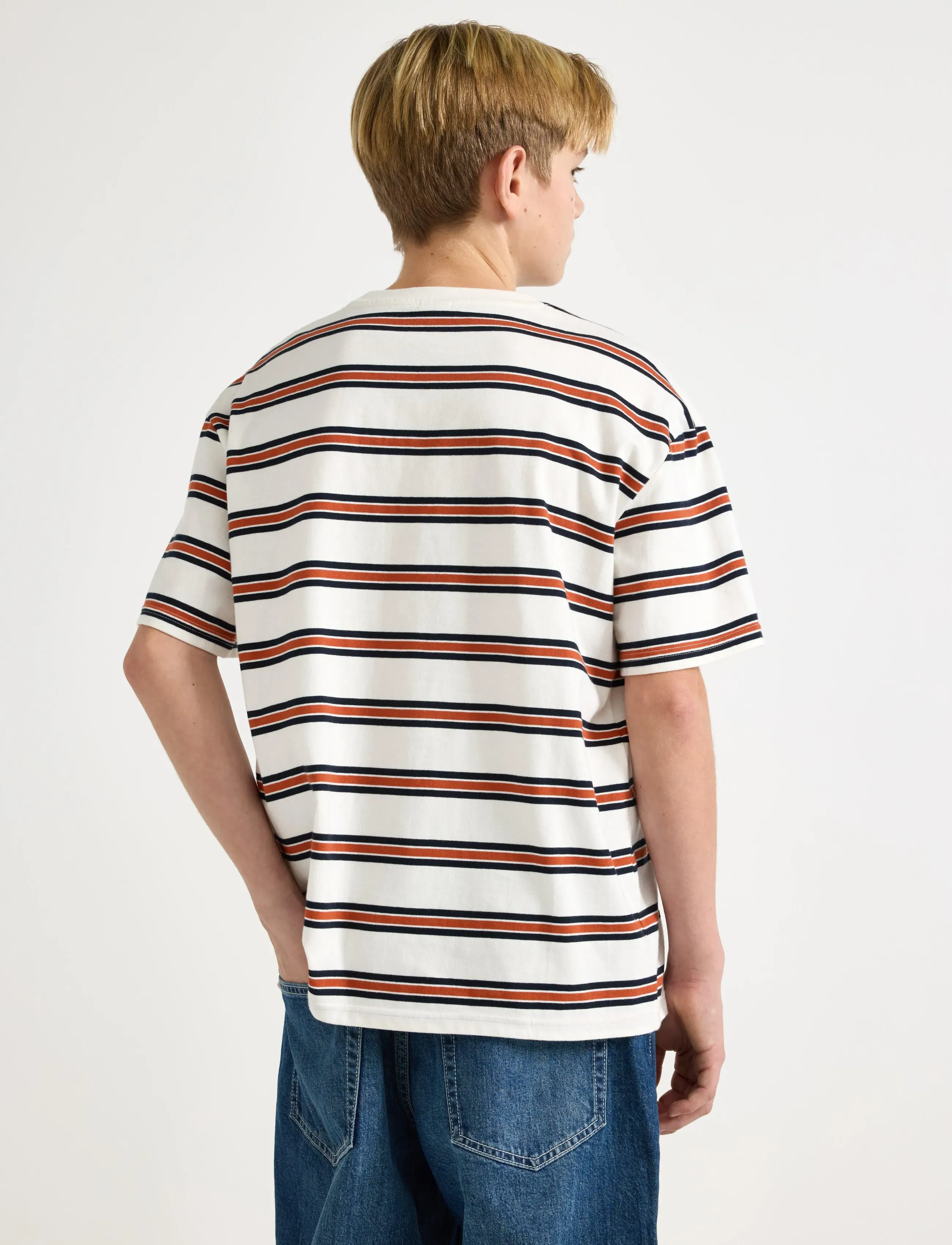 Lindex - T shirt skate stripe - t-krekli ar īsām piedurknēm - dark navy - 3