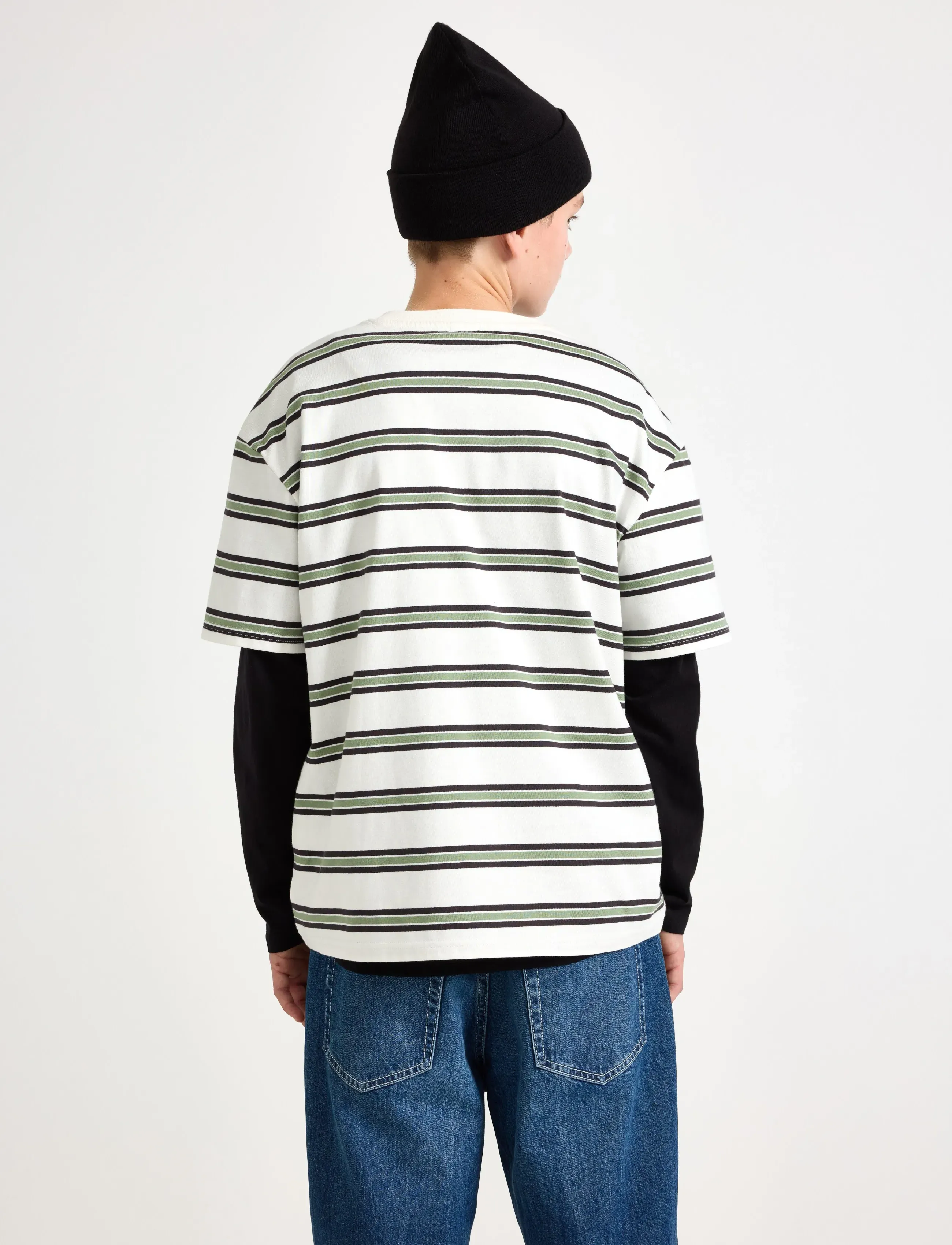 Lindex - T shirt skate stripe - kortärmade t-shirts - offblack - 3