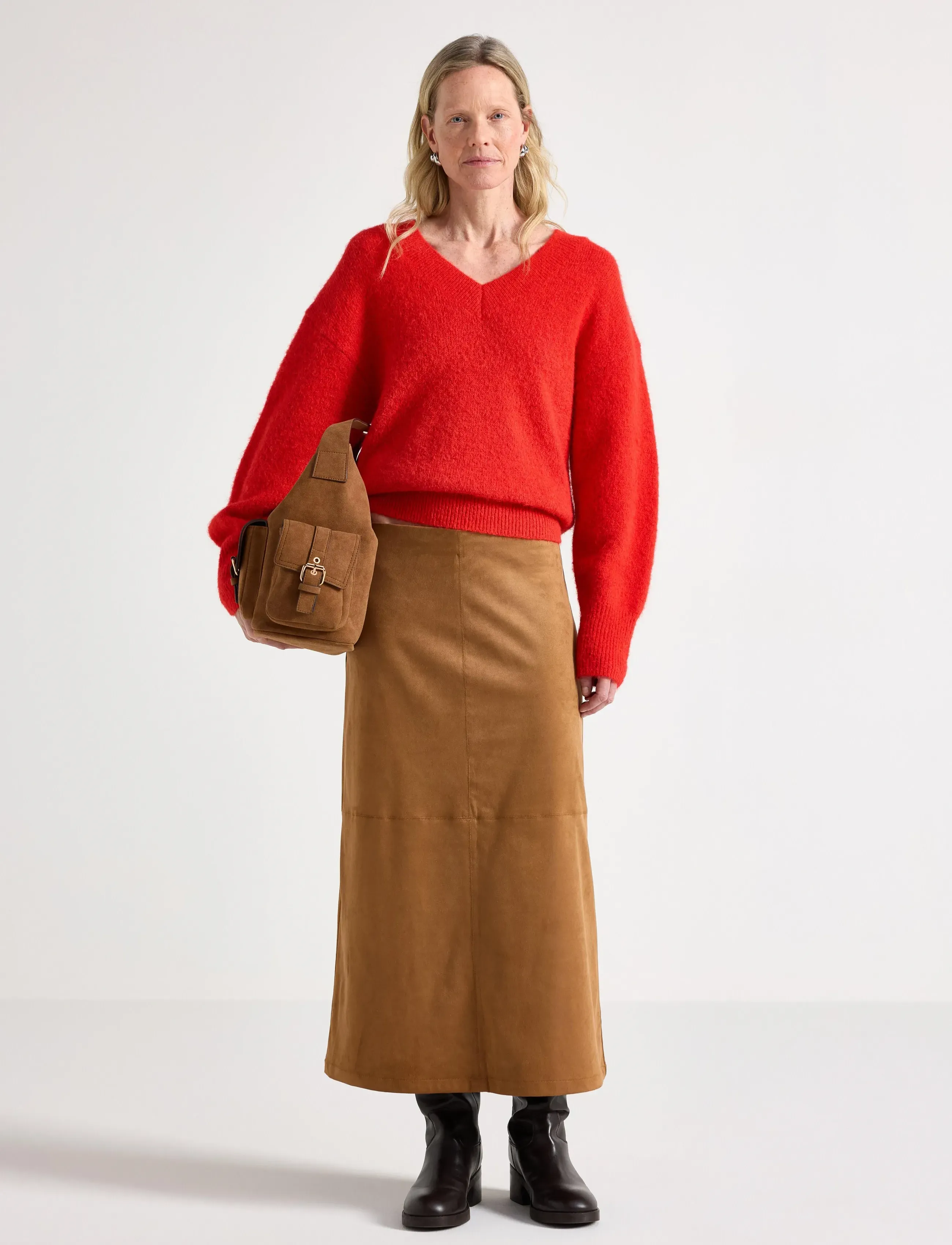 Lindex Skirt Savanna - Seelikud - BROWN / brown