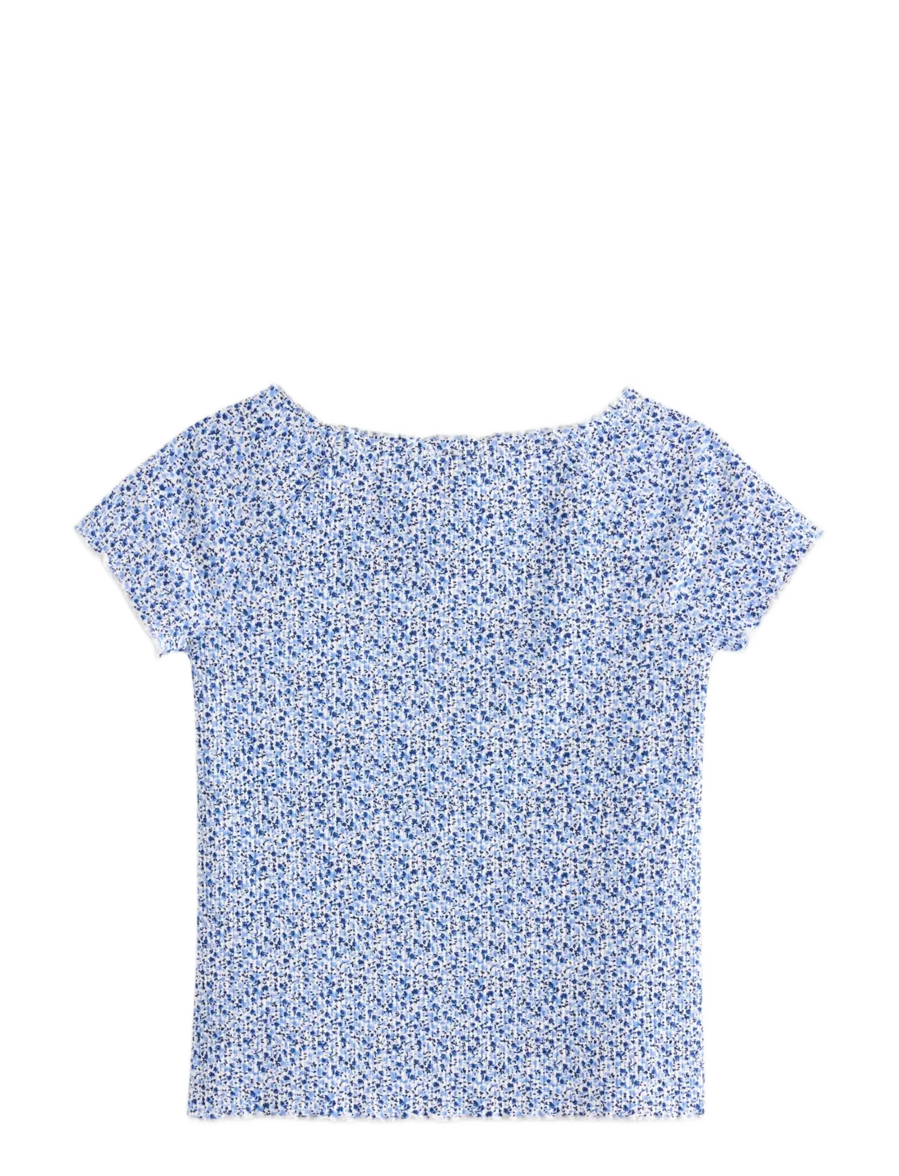 Lindex - Ribbed top - kortærmede t-shirts - light blue - 2