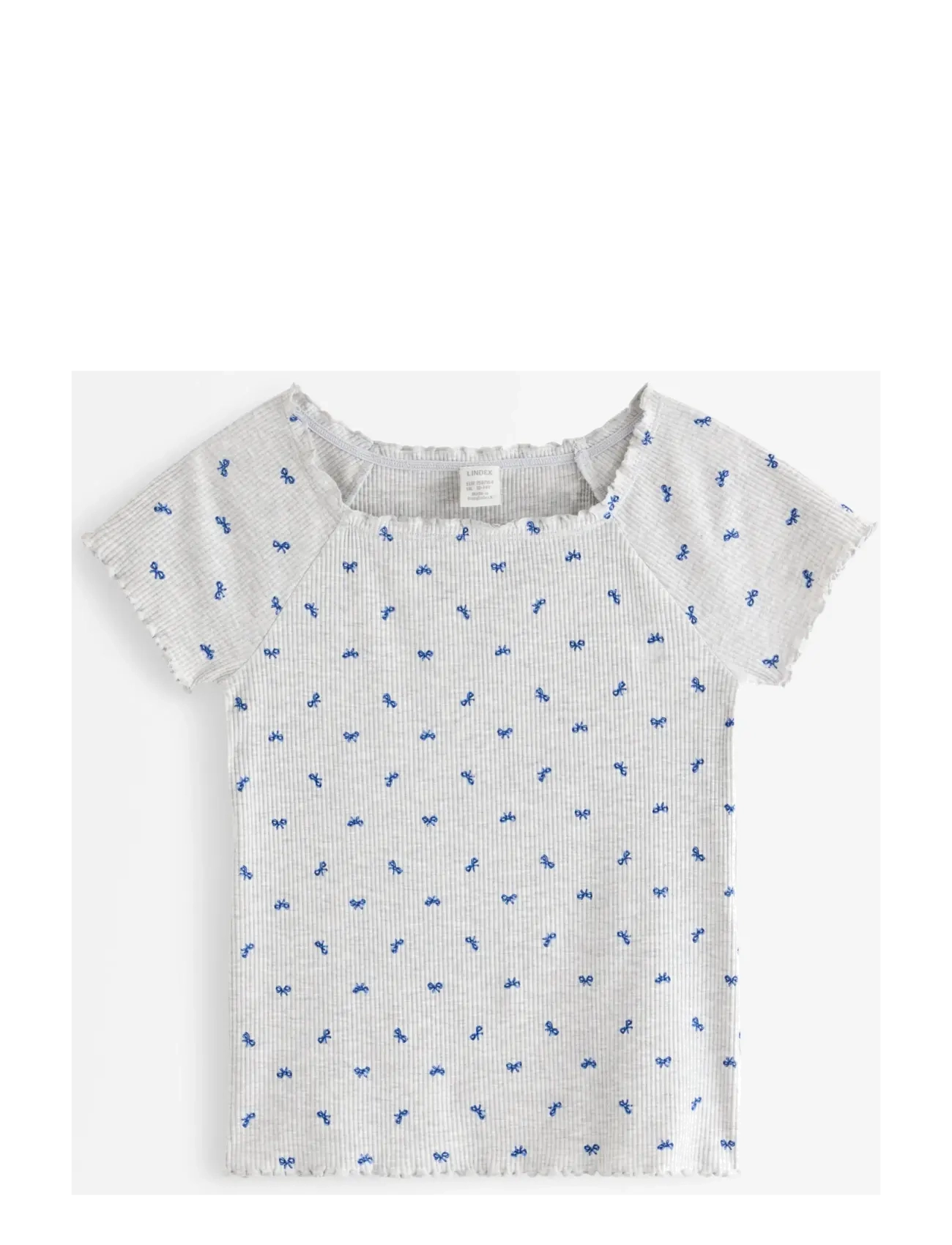 LINDEX Ribbed Oberteil Grau - 128 - Kinder