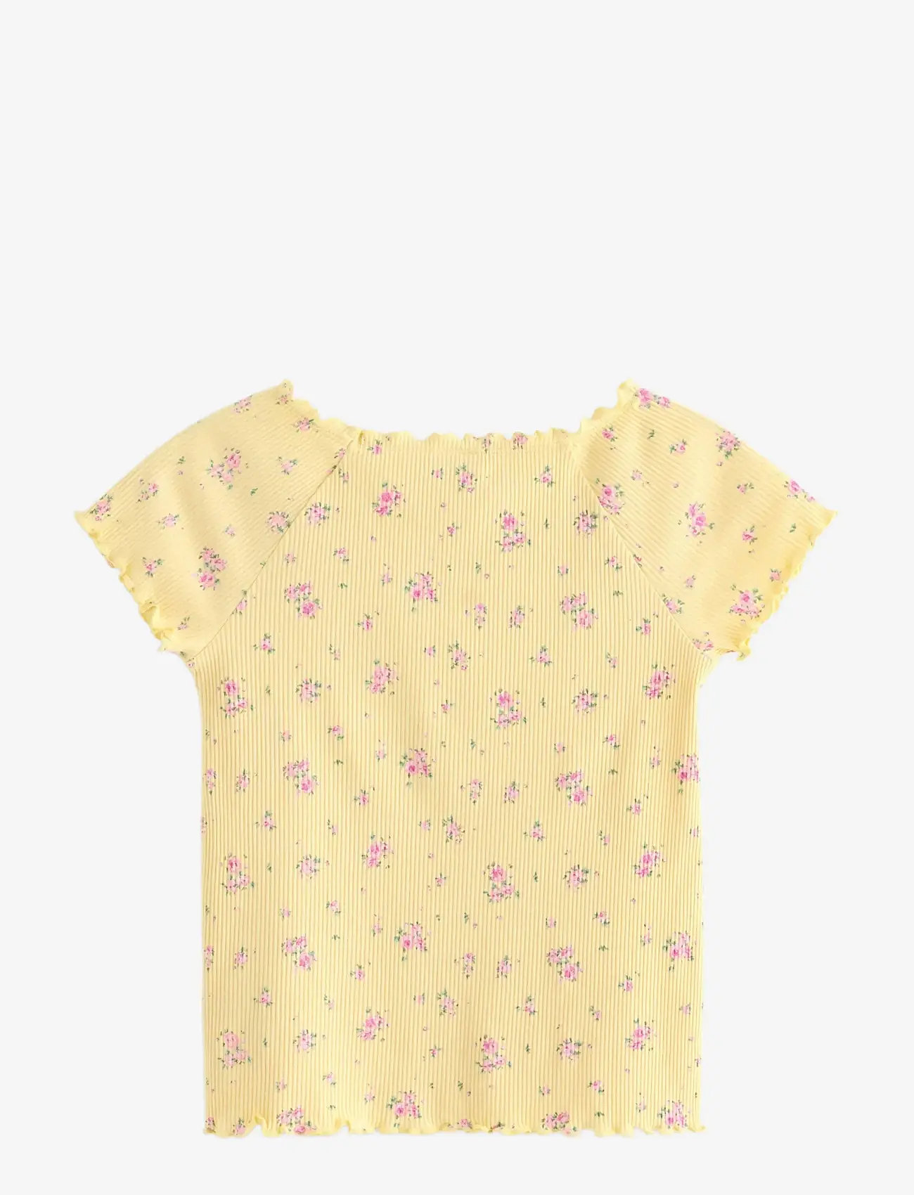 Lindex - Ribbed top - short-sleeved t-shirts - light yellow - 2