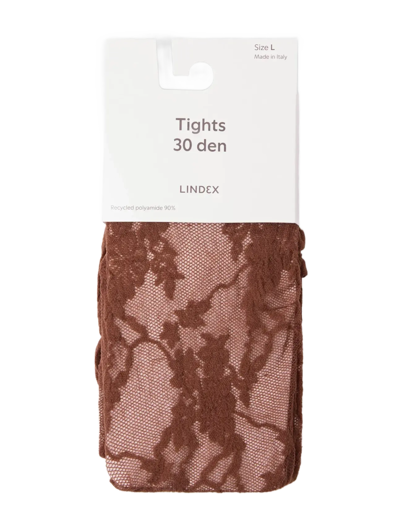 tights 30 den lace floral dais - DARK DUSTY BROWN