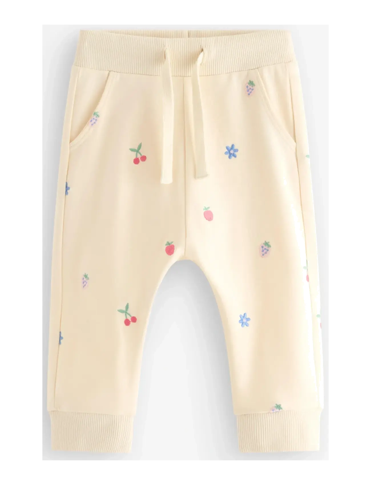 Lindex Trousers mini Emb allover - Kleidung - WHITE / cream