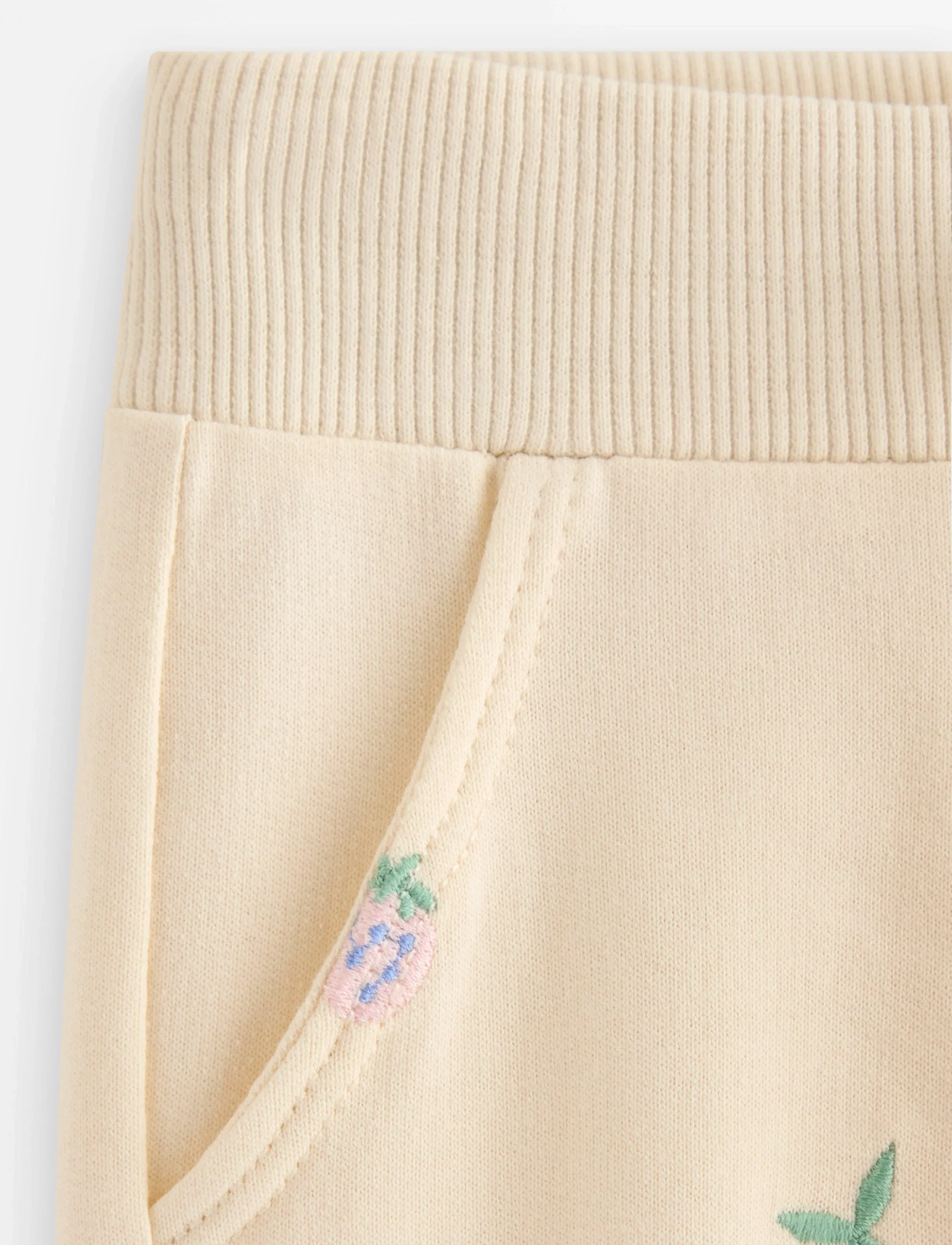 Lindex - Trousers mini Emb allover - baby trousers - white - 2