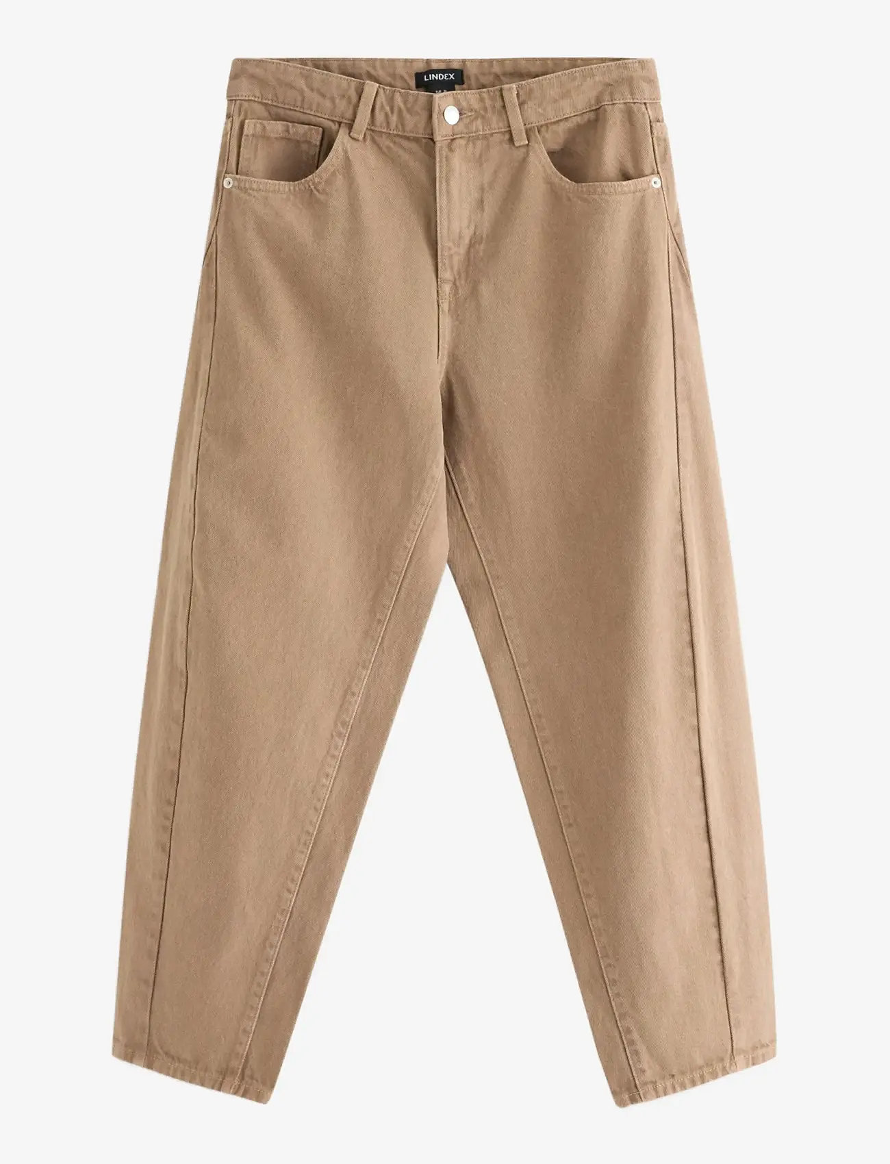 Lindex - BARREL trousers with ankle length - barrel jeans - brown - 1