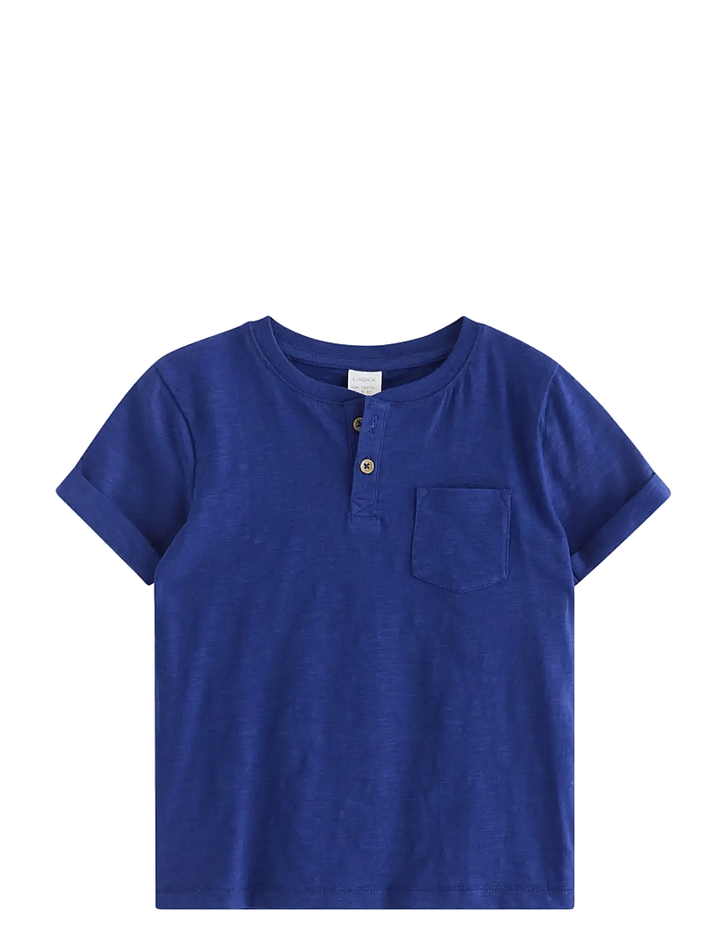 Lindex - Top in slub jersey - kortærmede t-shirts - dark blue - 1