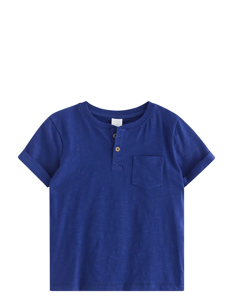 Lindex - Top in slub jersey - kortærmede t-shirts - dark blue - 1